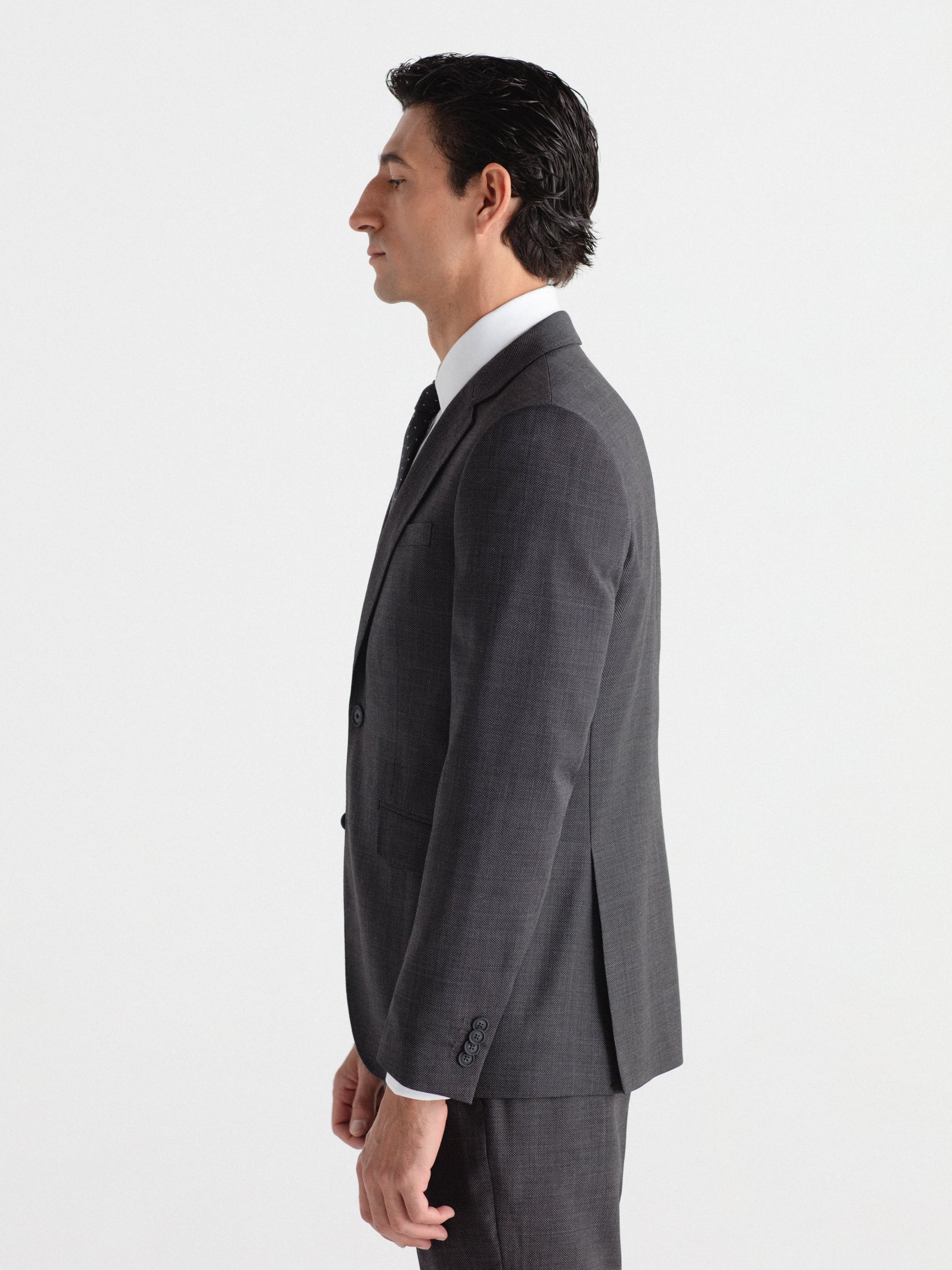 Americana traje slim lana ojo de perdiz