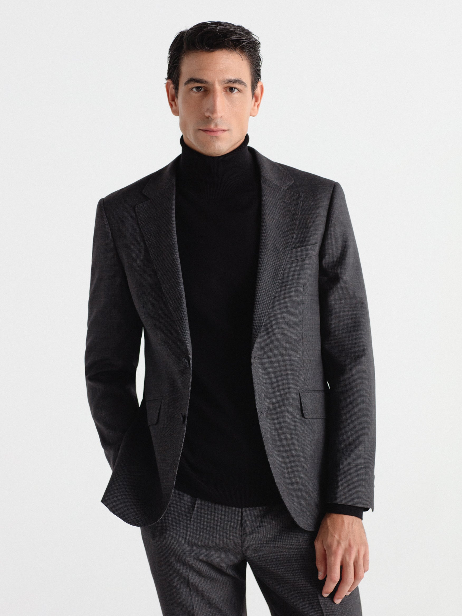 Americana traje slim lana ojo de perdiz