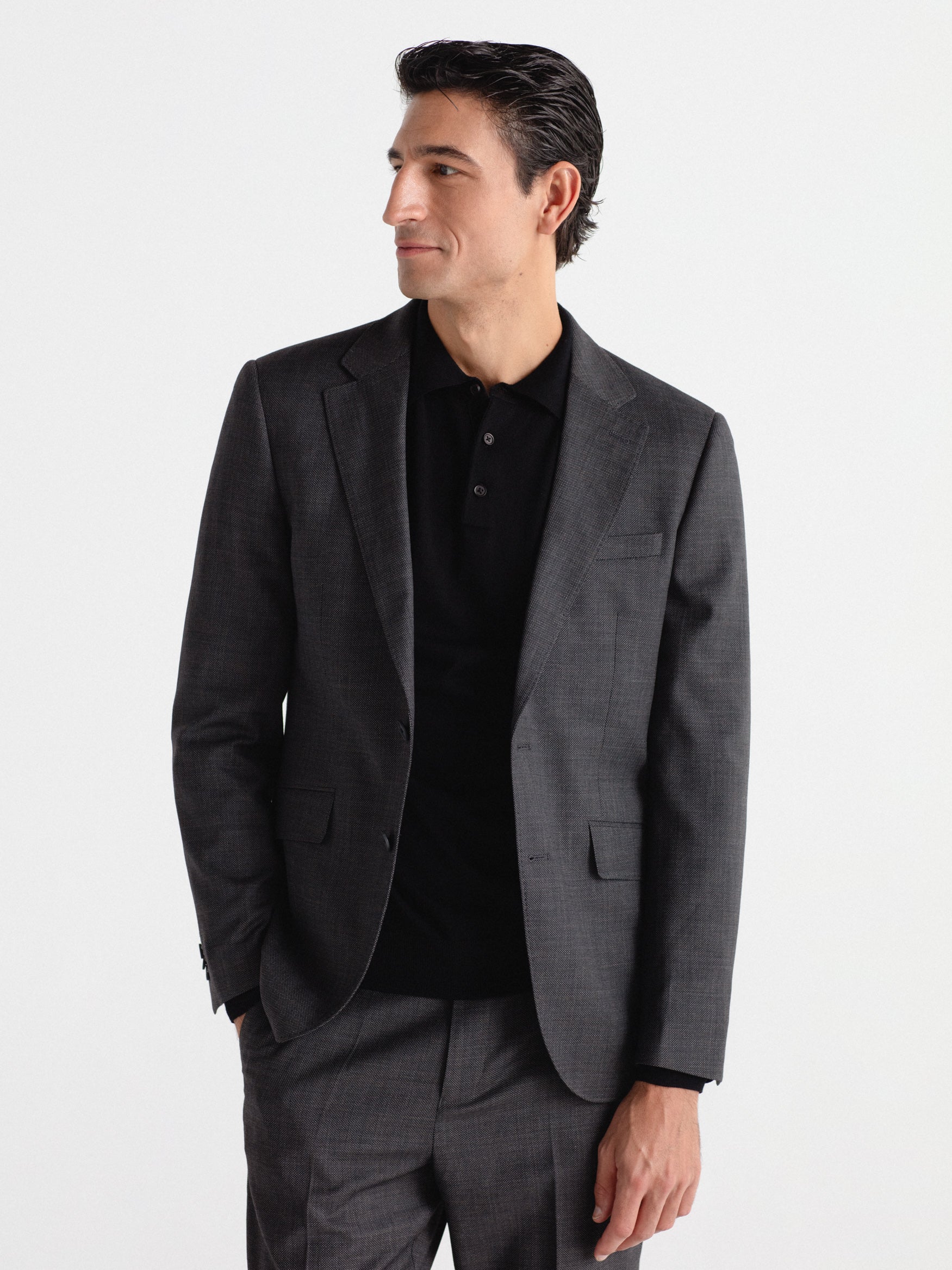 Americana traje slim lana ojo de perdiz