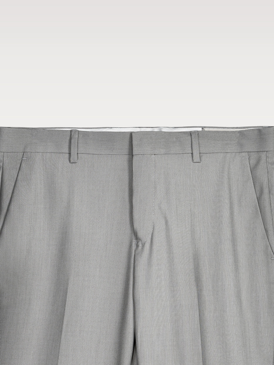 Pantalón traje slim fit falso liso