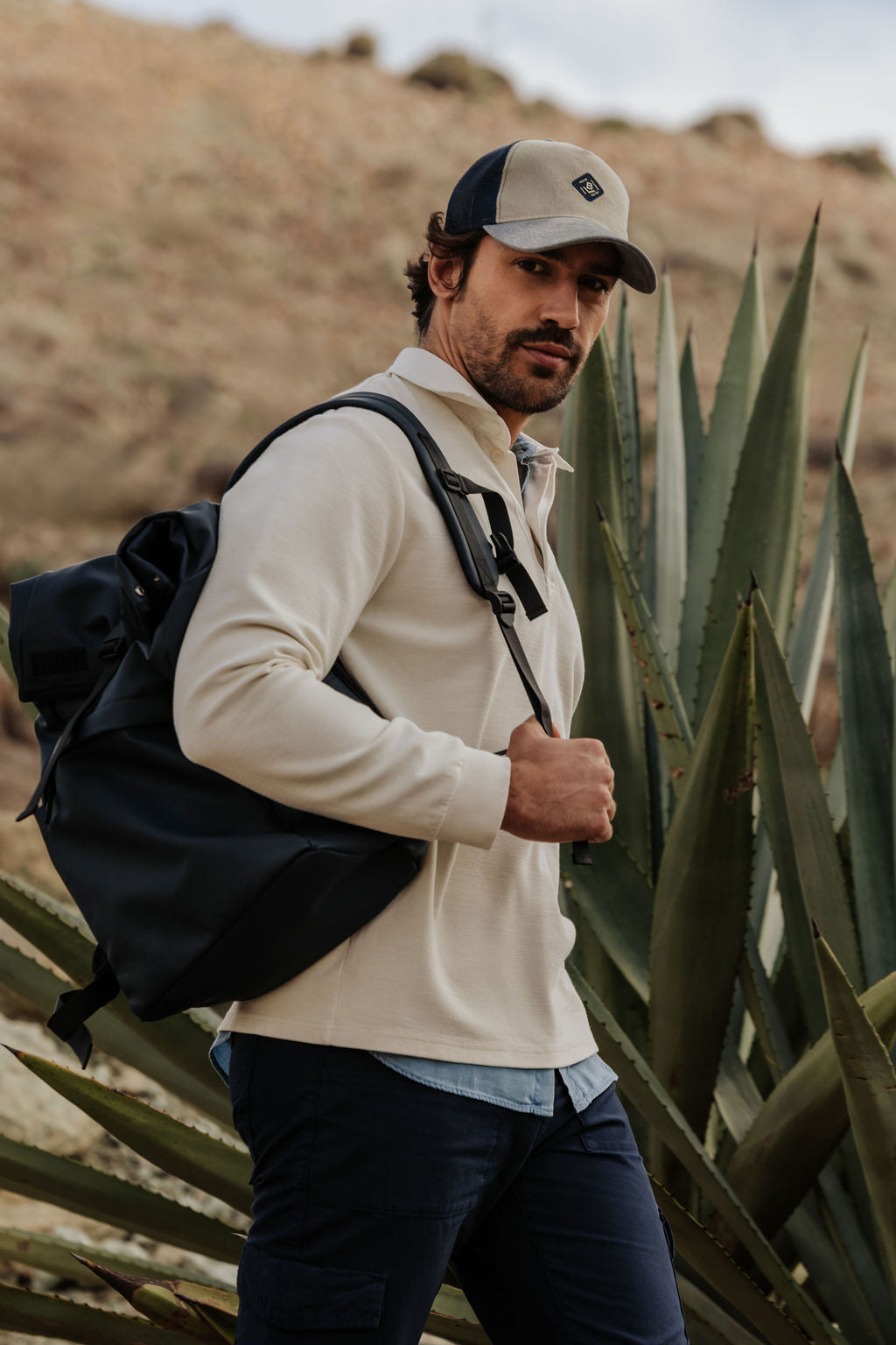 Polo oversize algodón con estructura