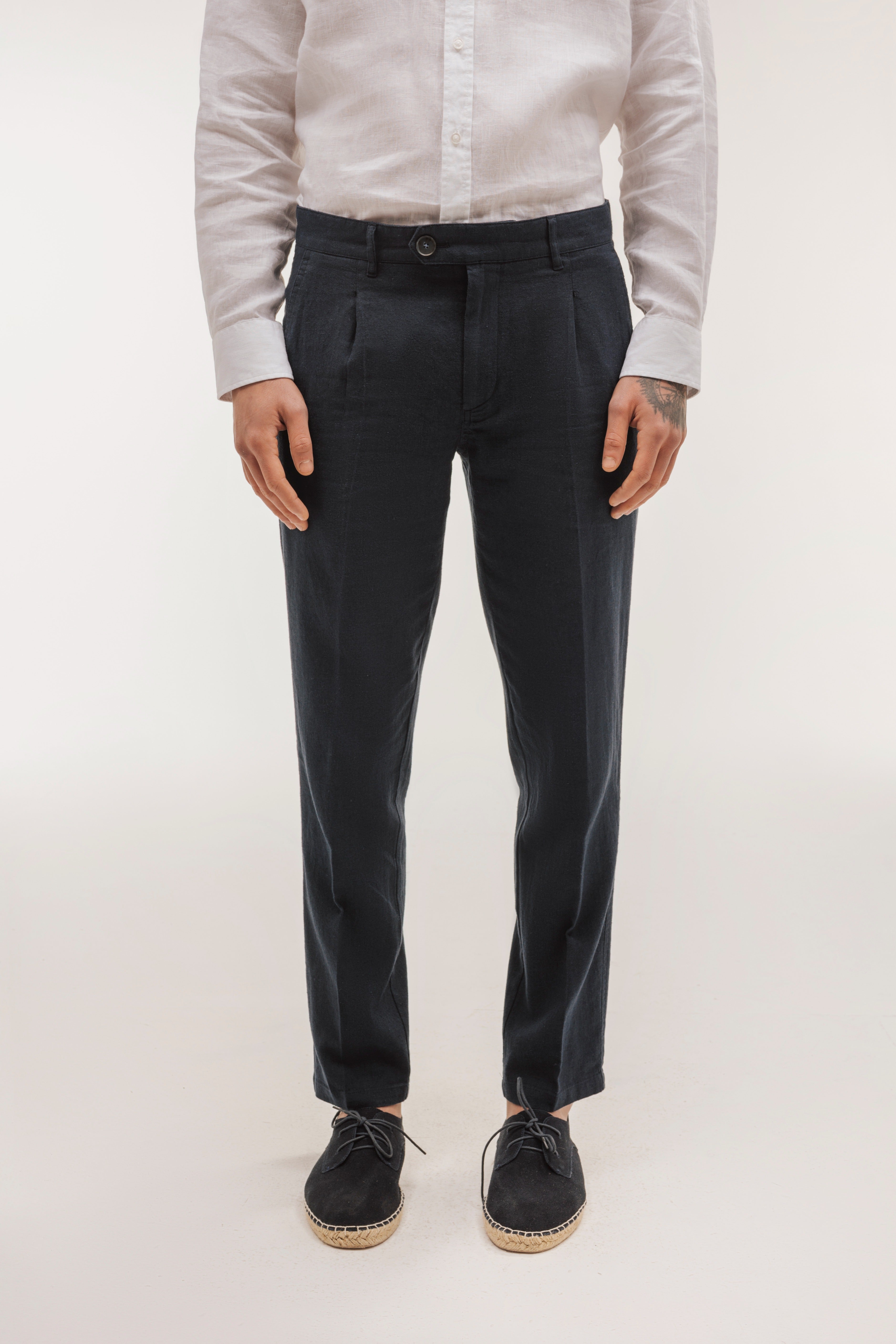 Pantalón smart chino lino