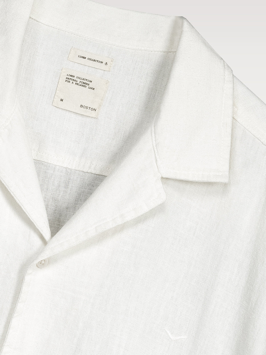 Camisa lino manga corta