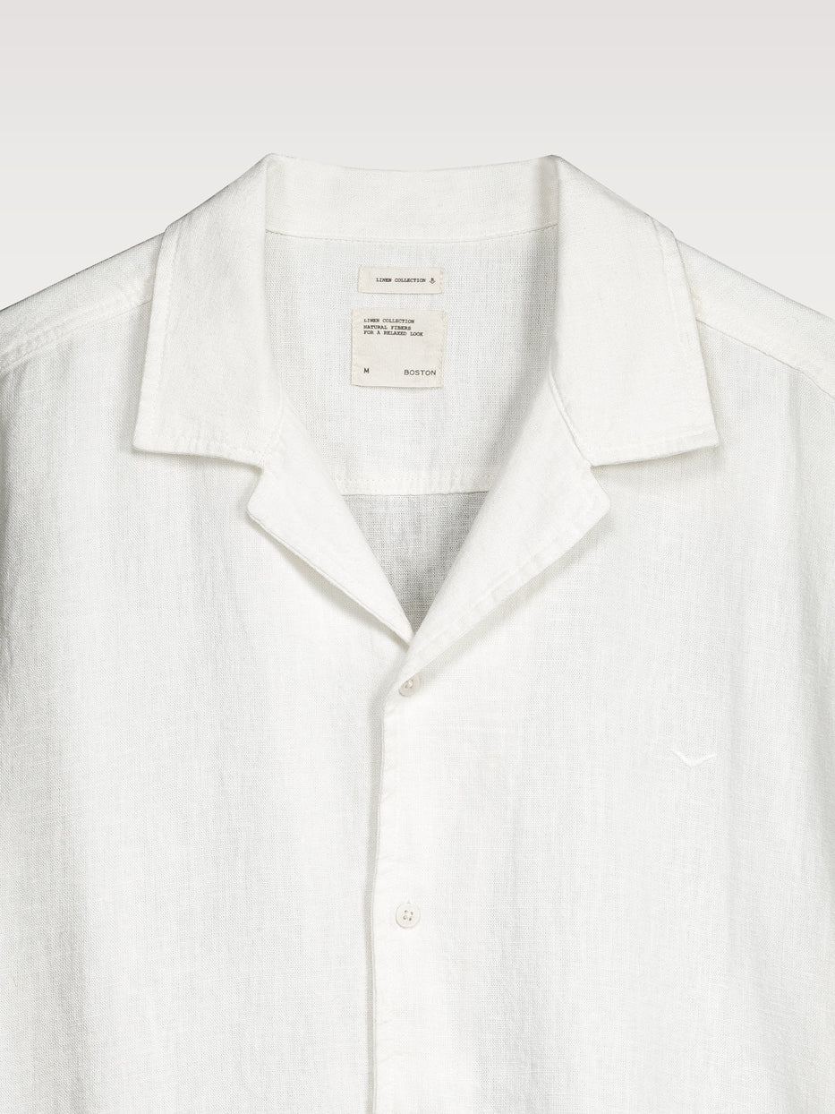 Camisa lino manga corta