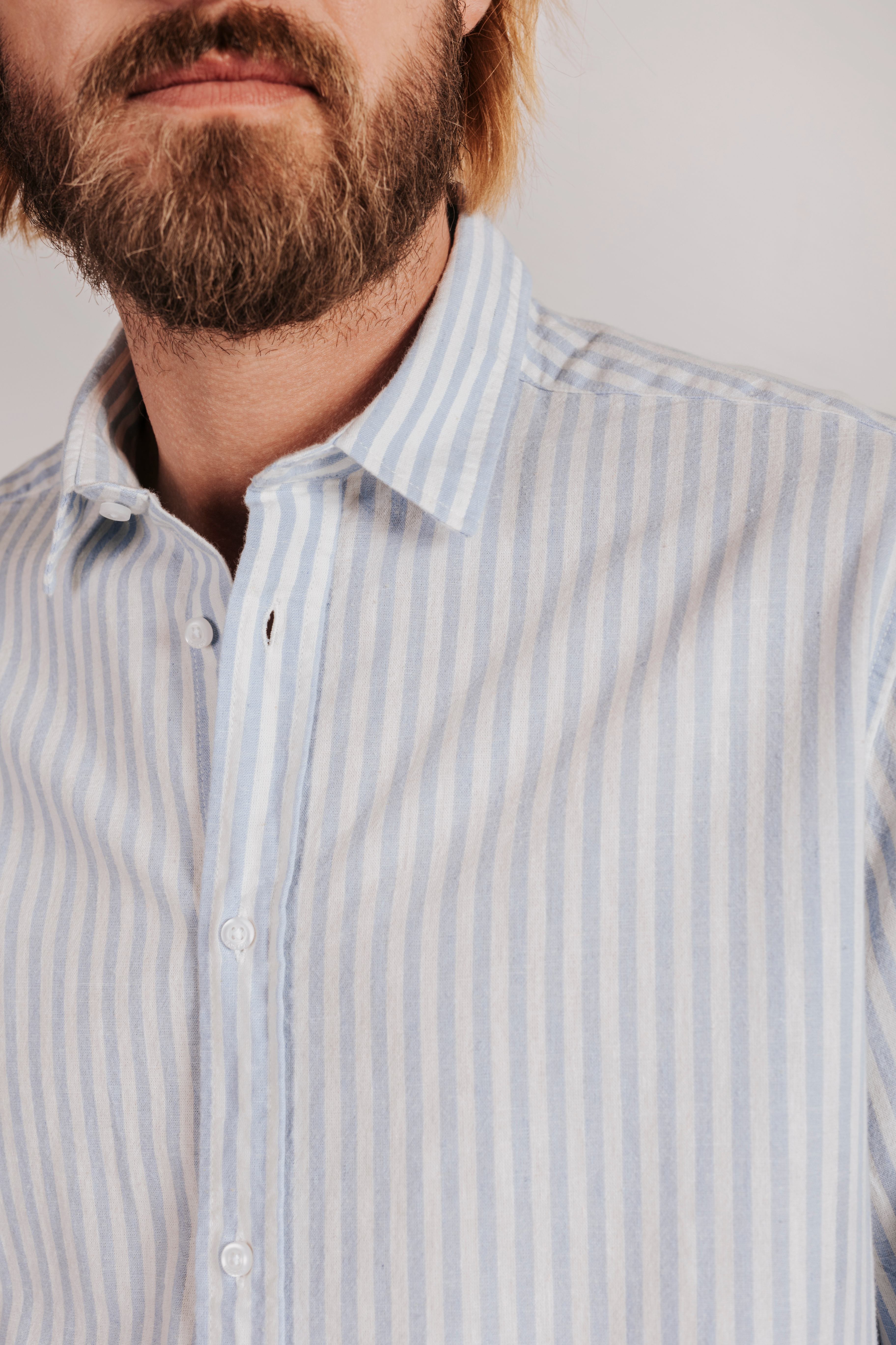 Camisa regular fit rayas bambula