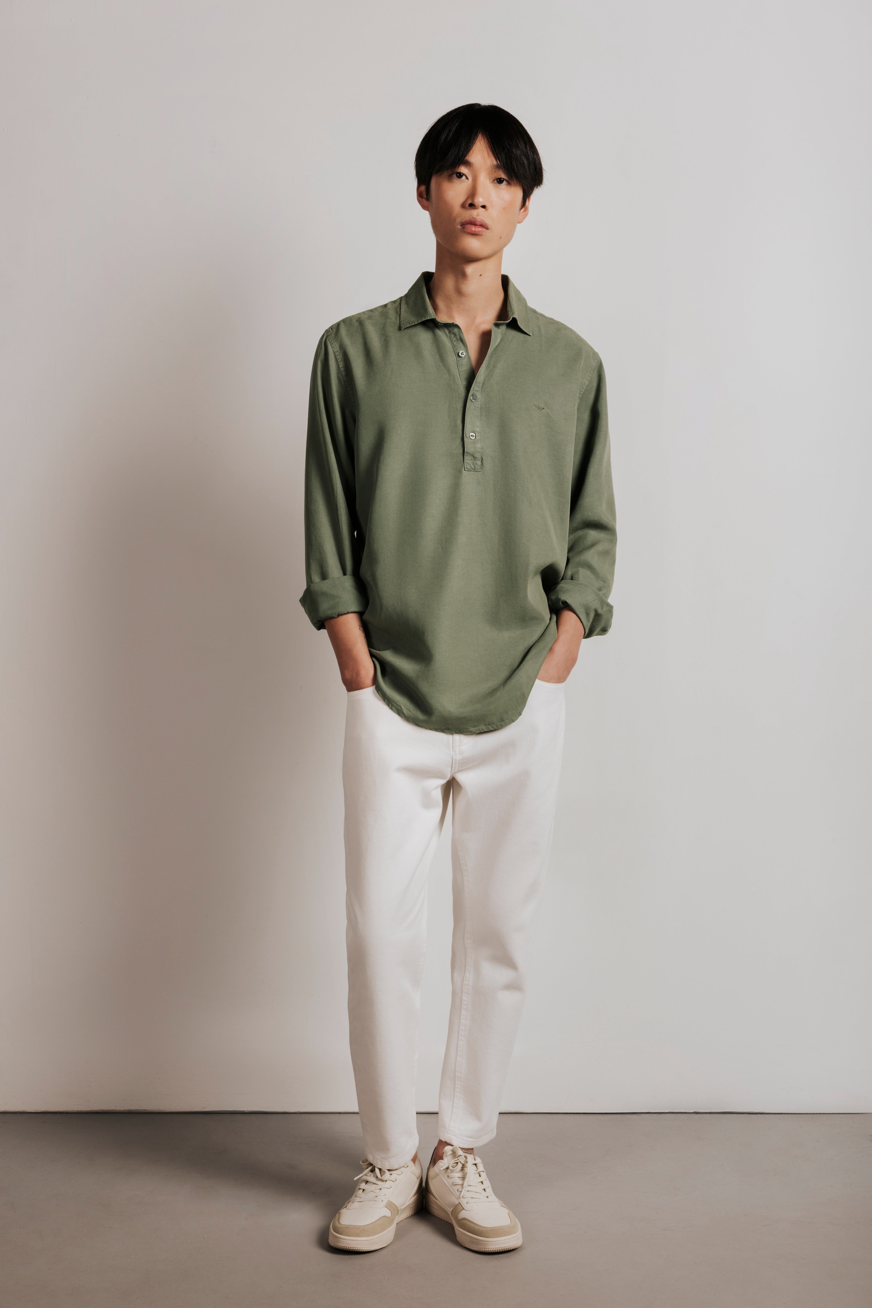 Camisa regular fit tencel polera