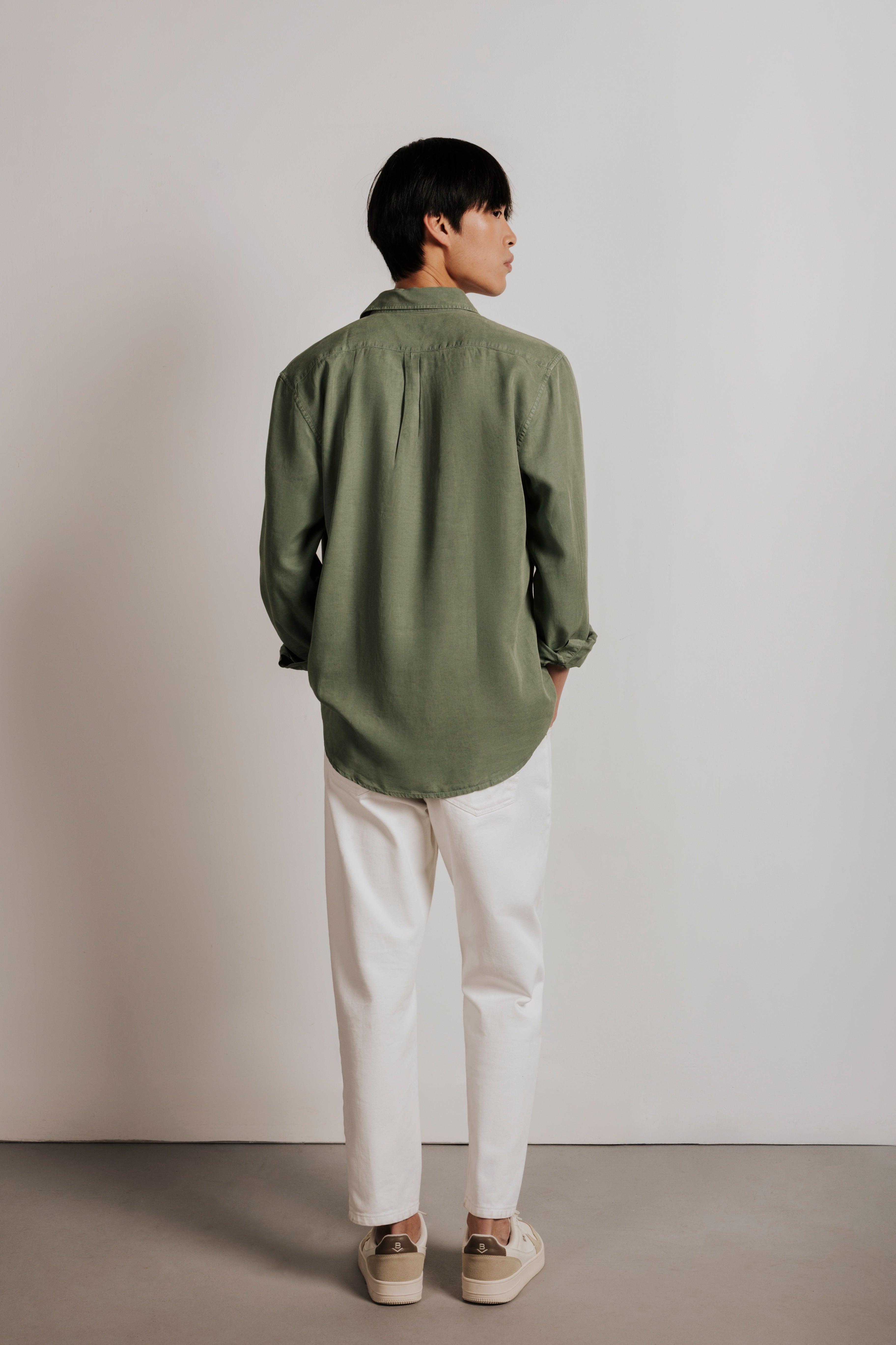 Camisa regular fit tencel polera