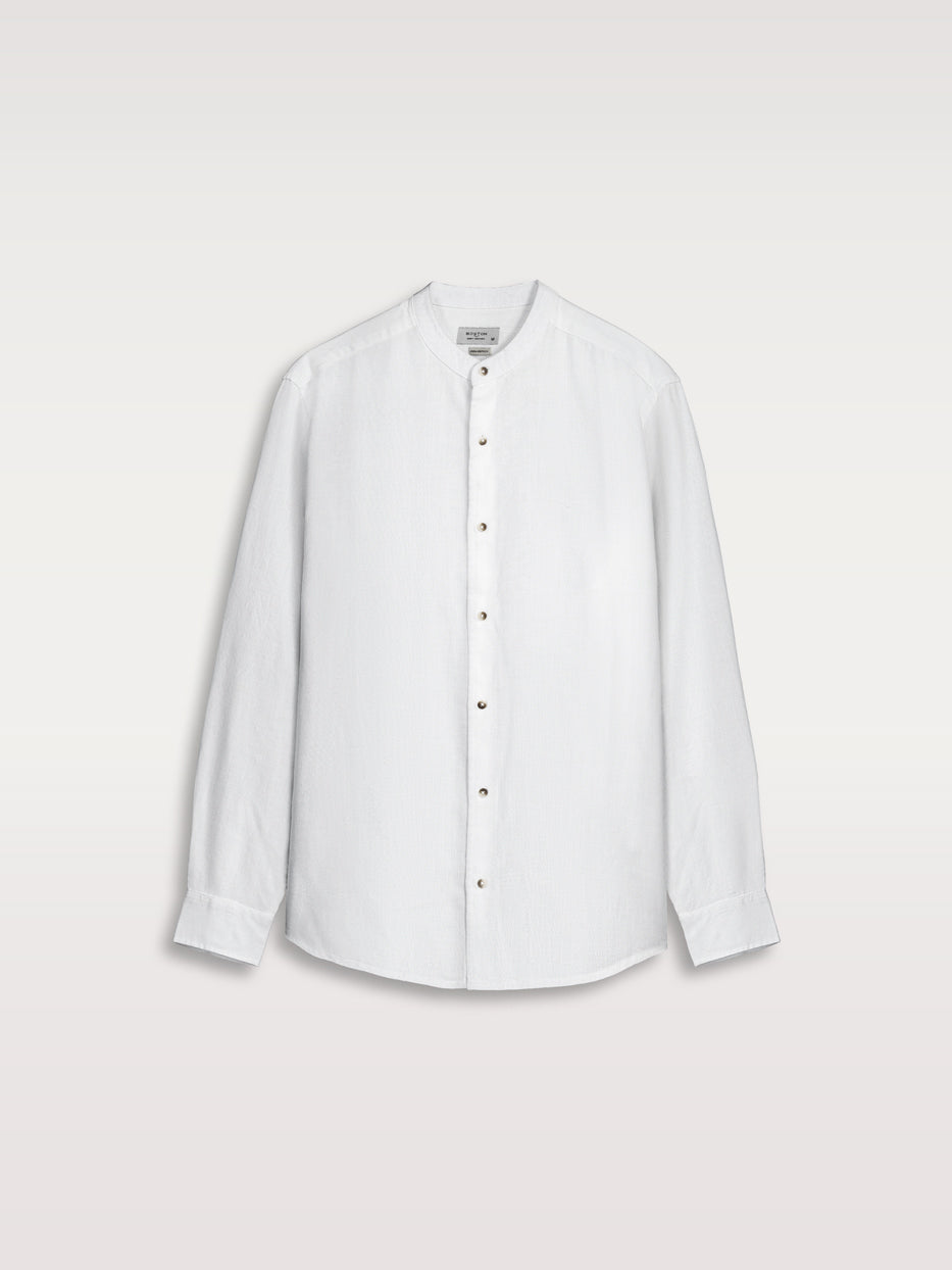 Camisa lino cuello mao