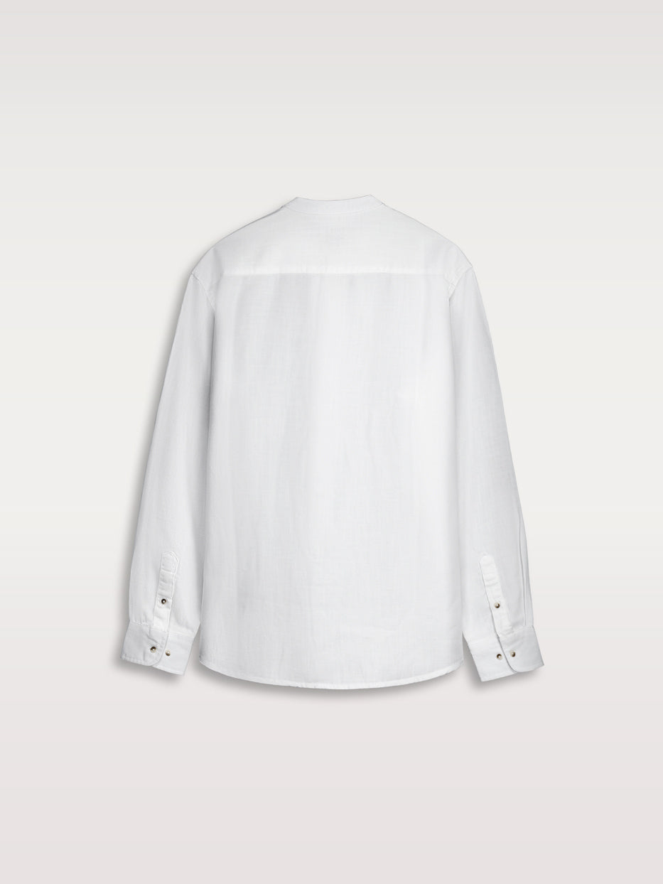 Camisa lino cuello mao