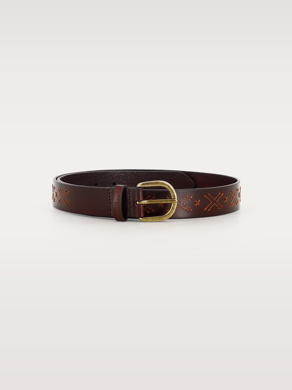 Ethnic leather belt
