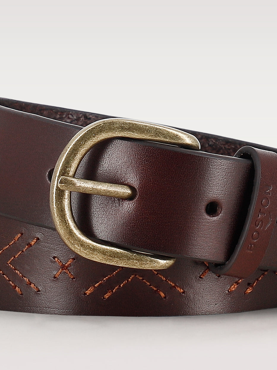 Ethnic leather belt
