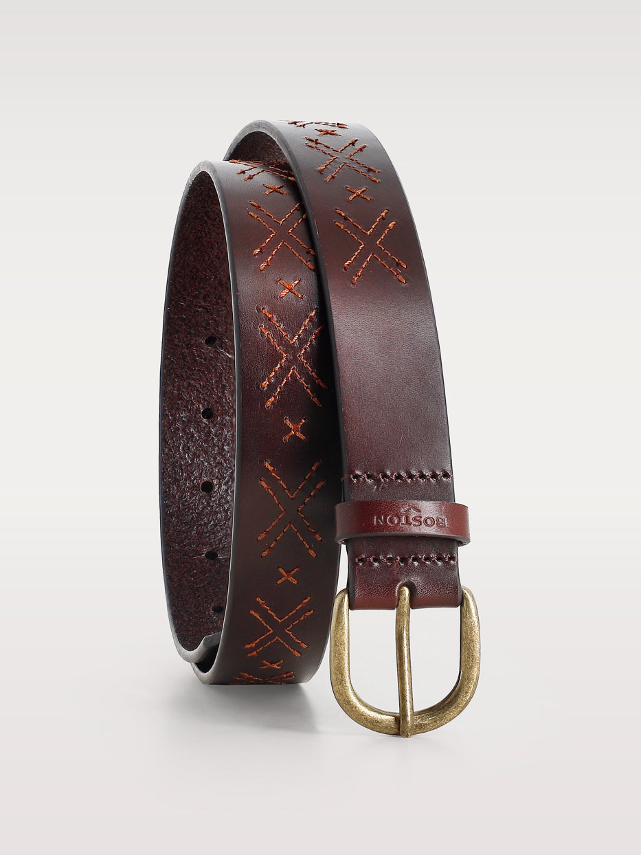 Ethnic leather belt