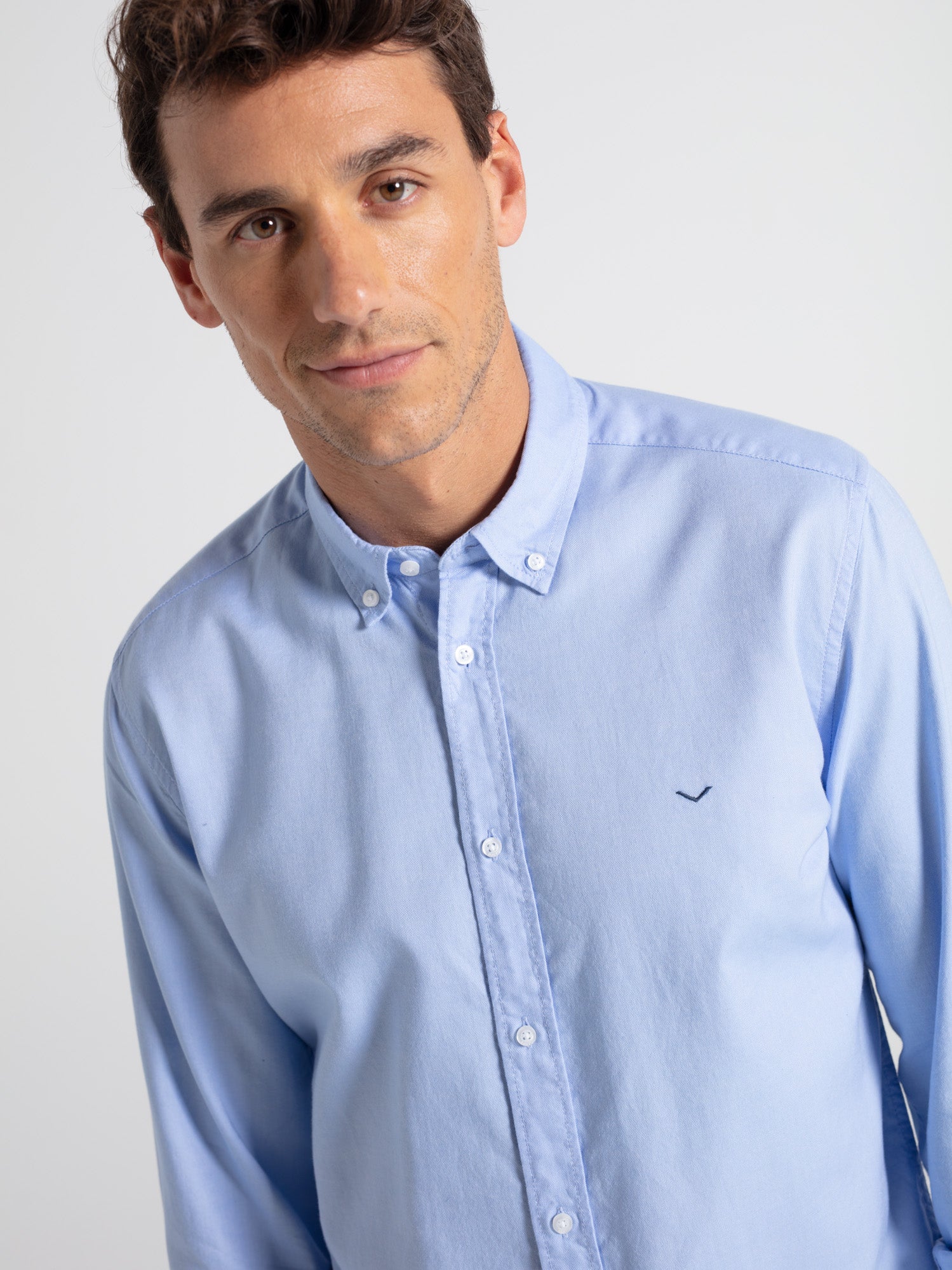 Camisa slim oxford algodón