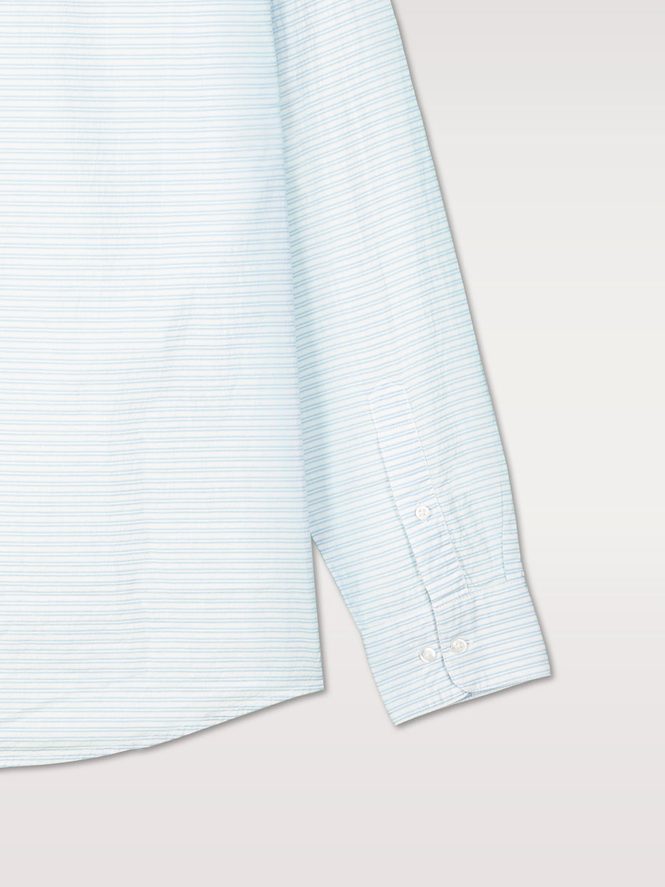 Camisa slim rayas seersucker