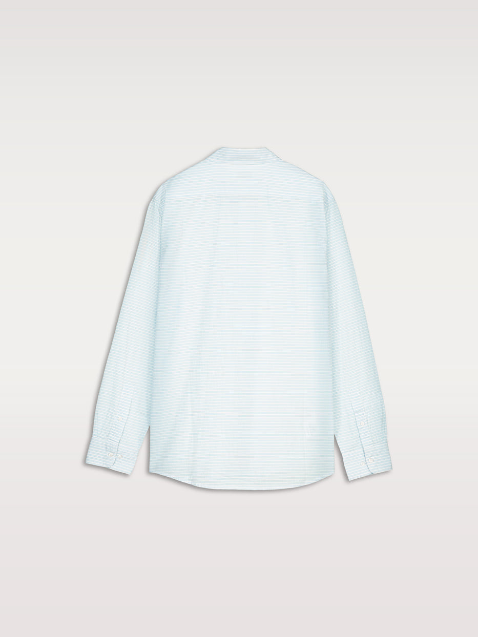 Camisa slim rayas seersucker