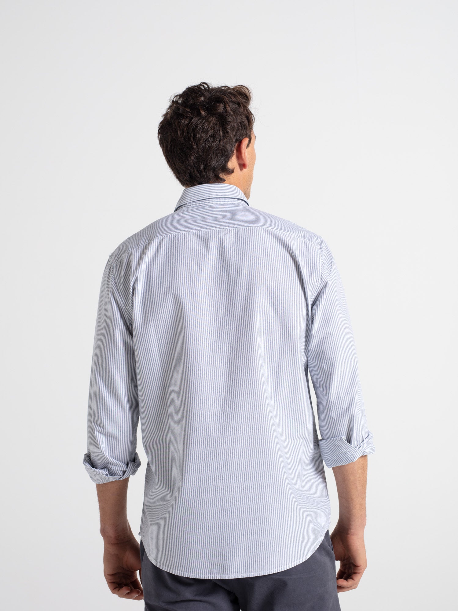 Camisa algodón regular rayas