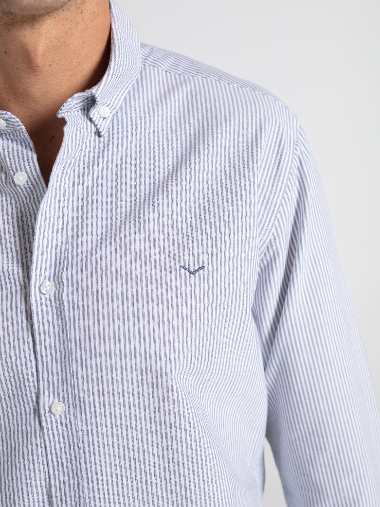 Camisa algodón regular rayas