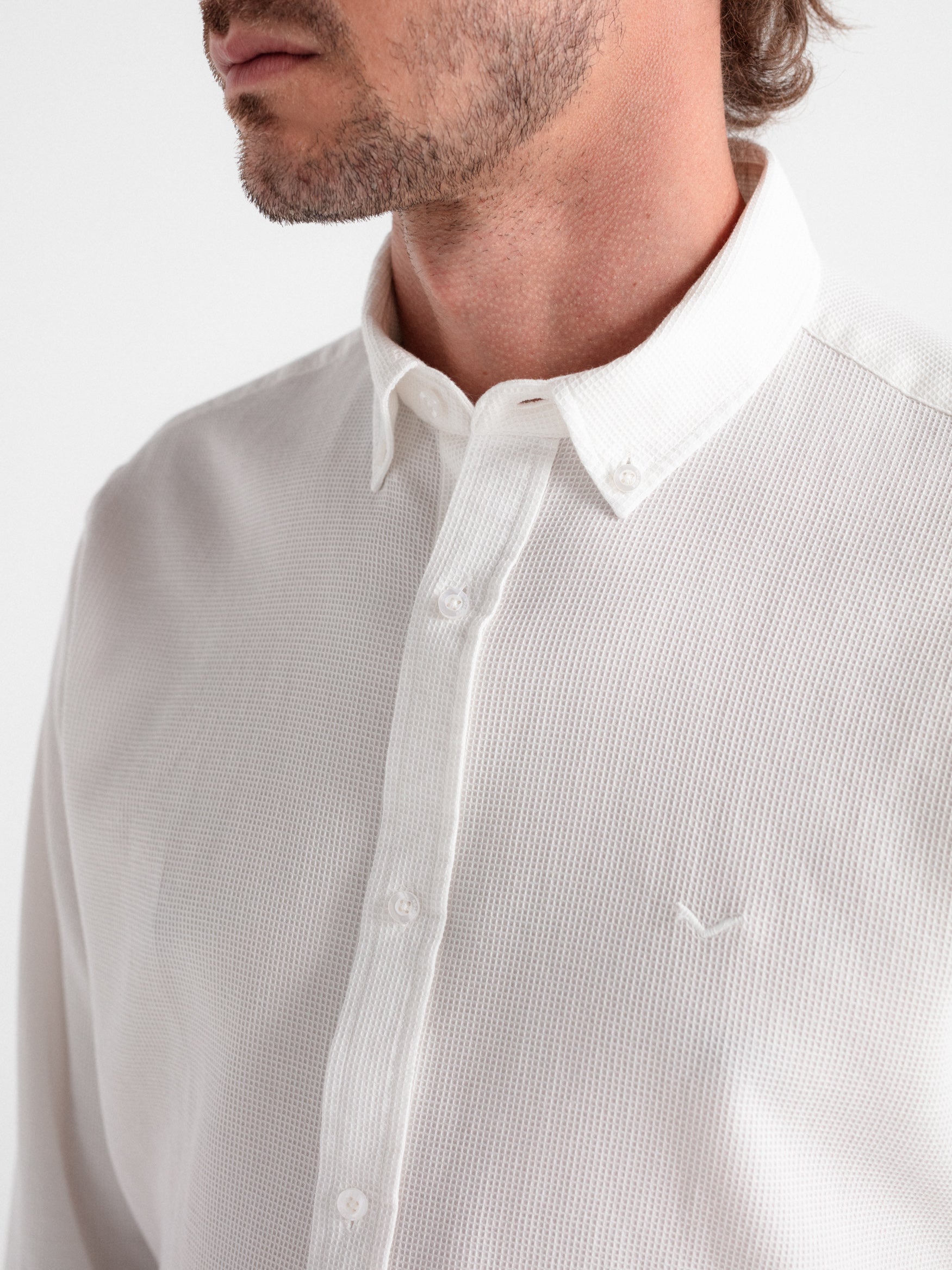Camisa regular gofrada
