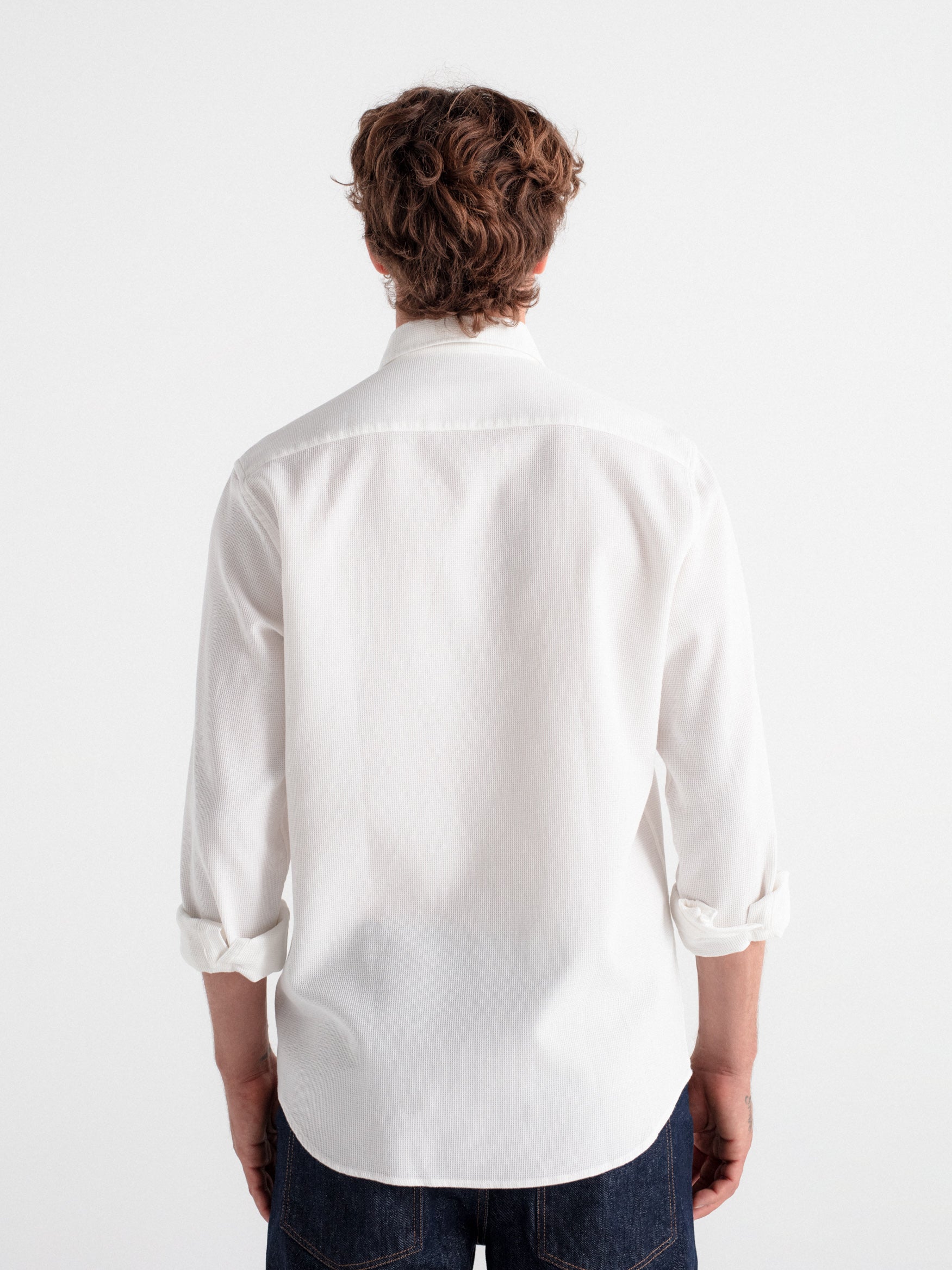 Camisa regular gofrada