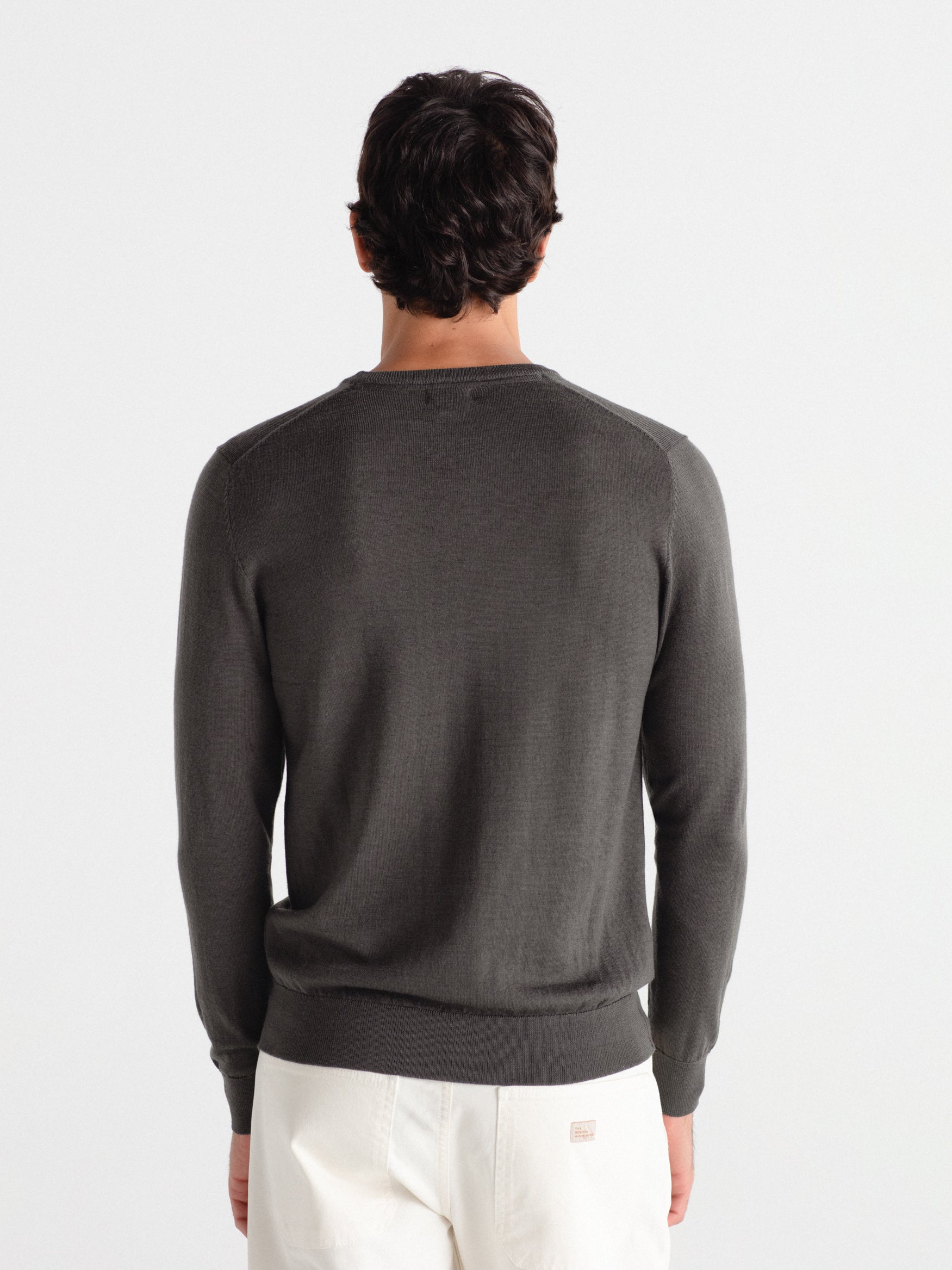 Jersey 100% lana cuello caja