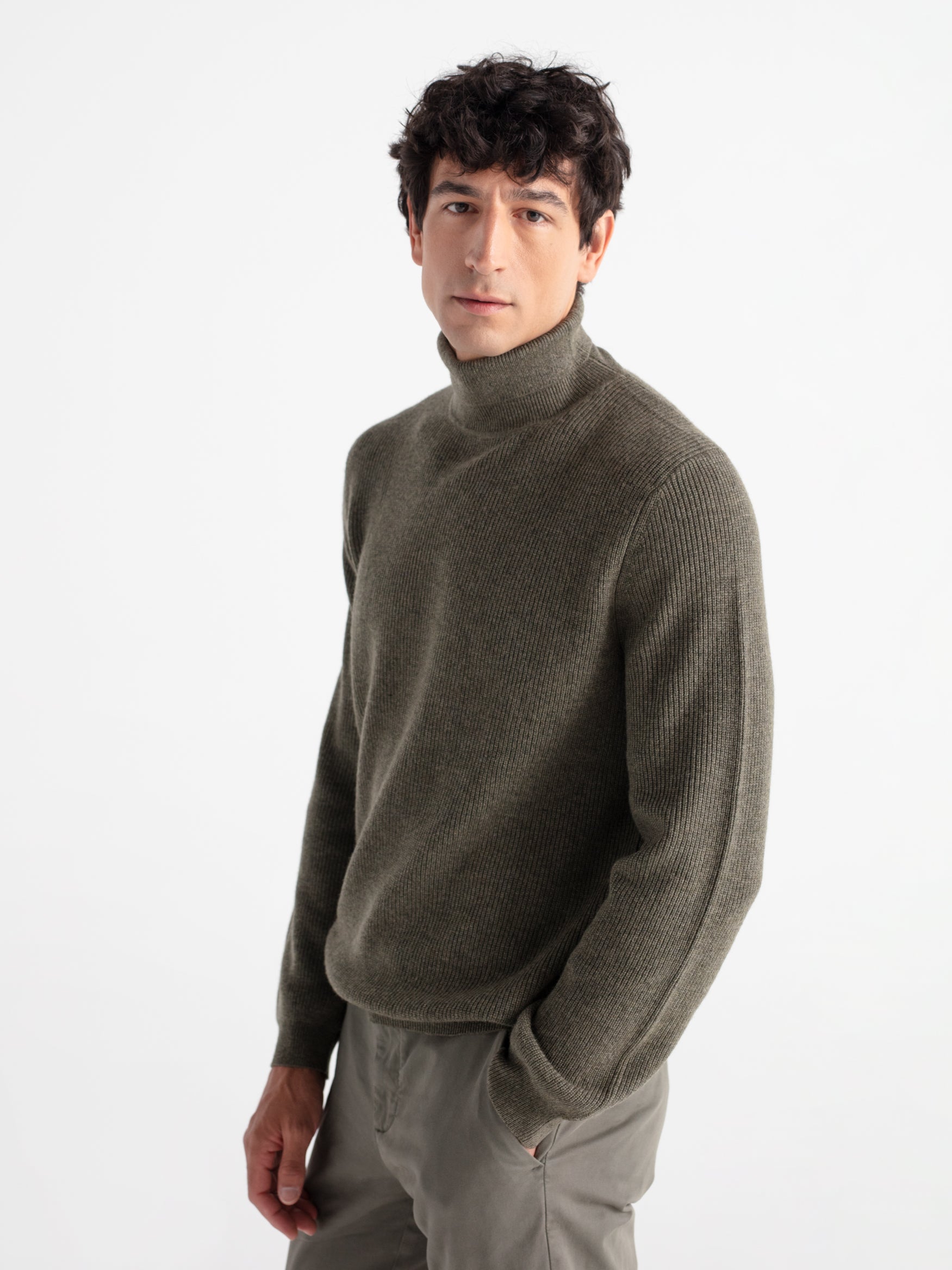 Jersey cuello alto punto ingles