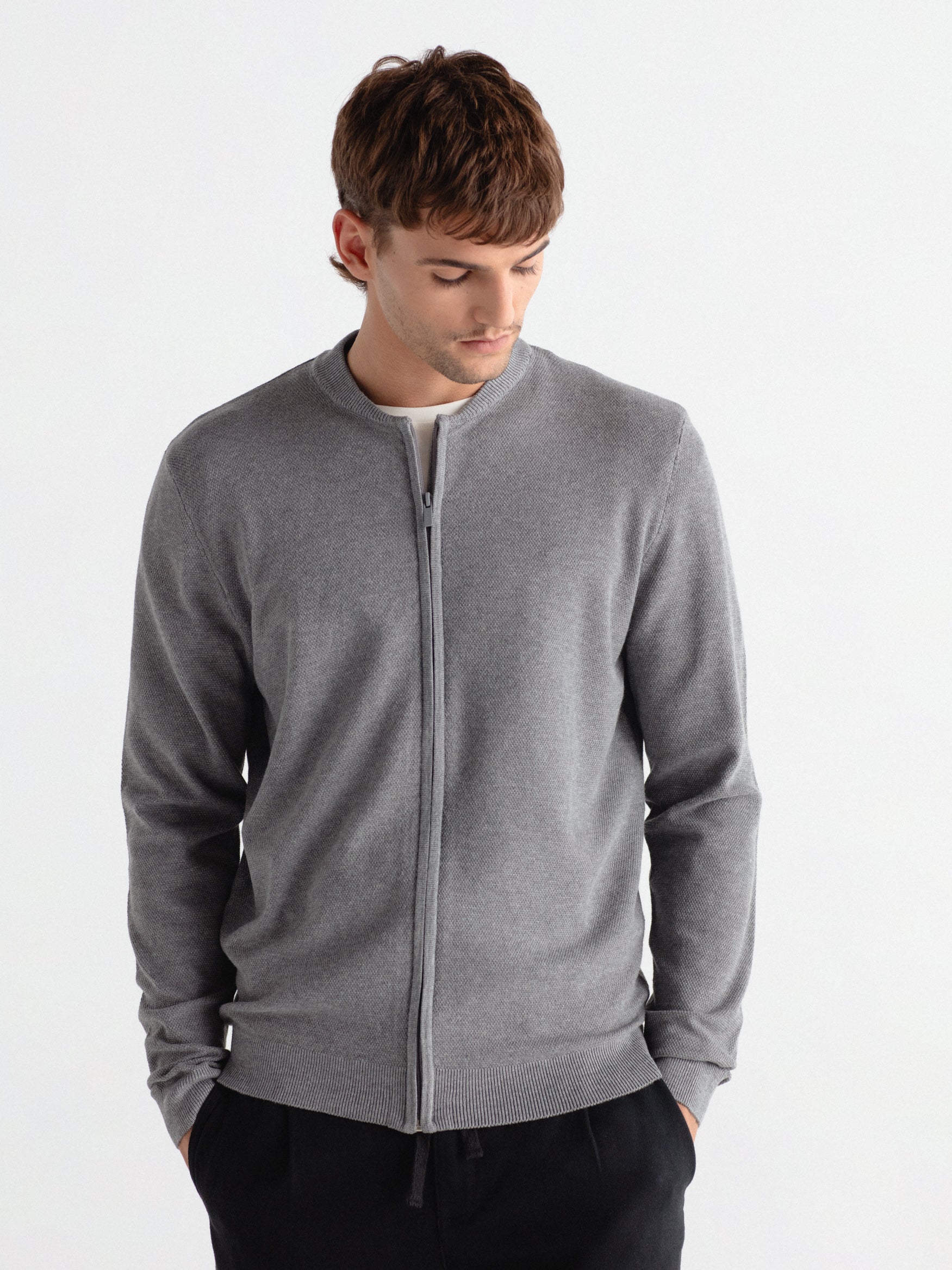 Cárdigan bomber cremallera