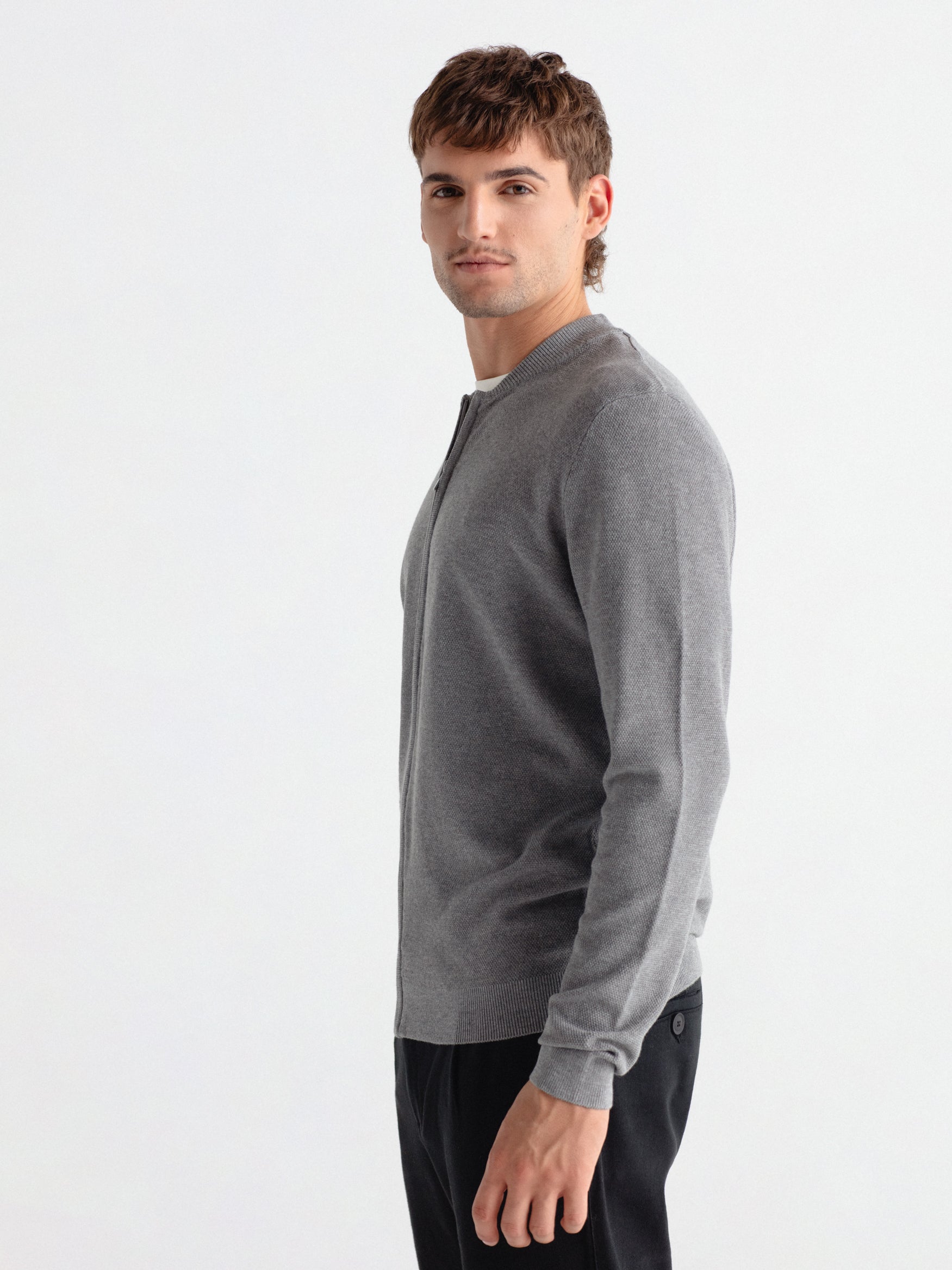 Cárdigan bomber cremallera