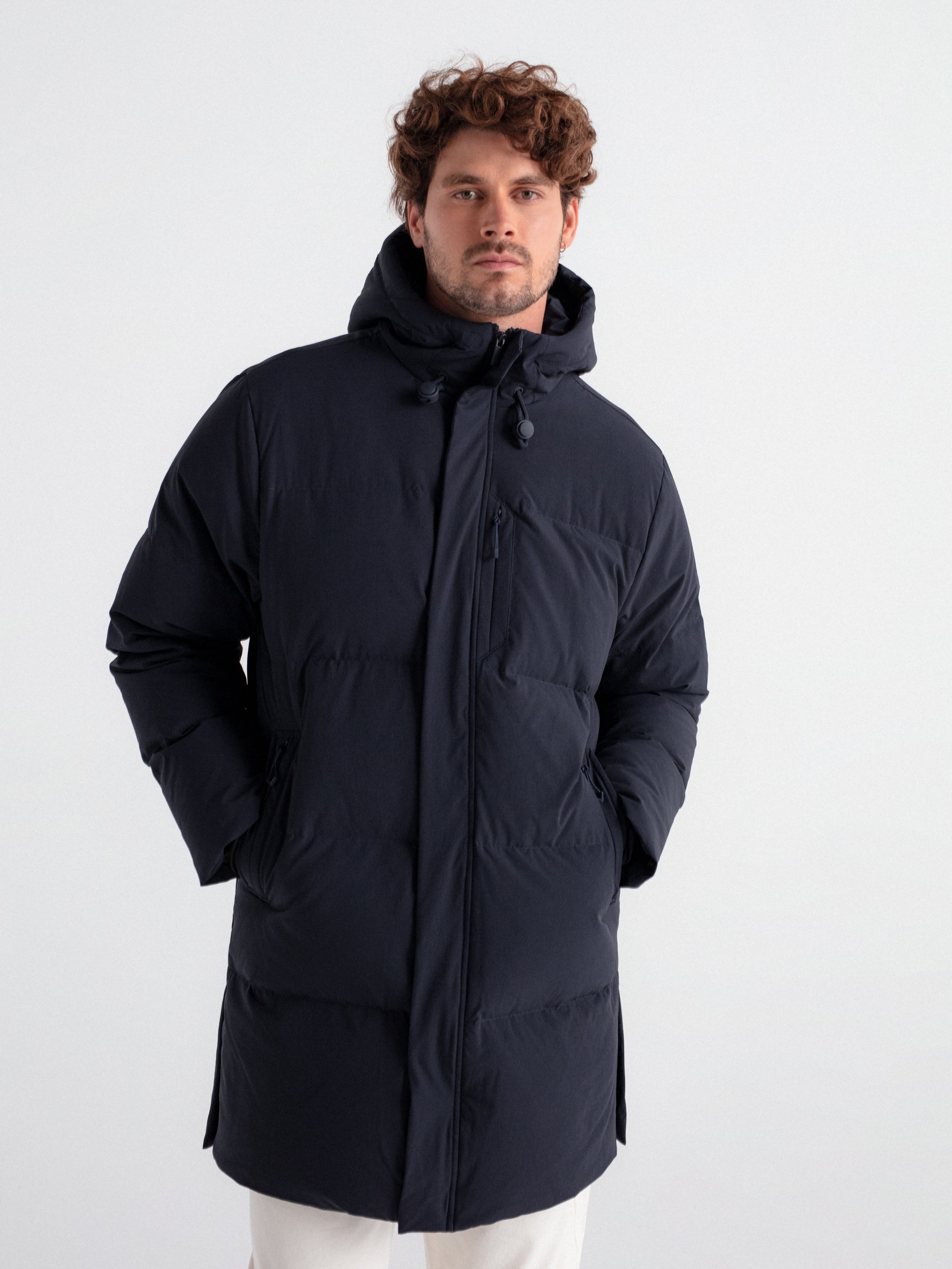 Chaquetón acolchado largo