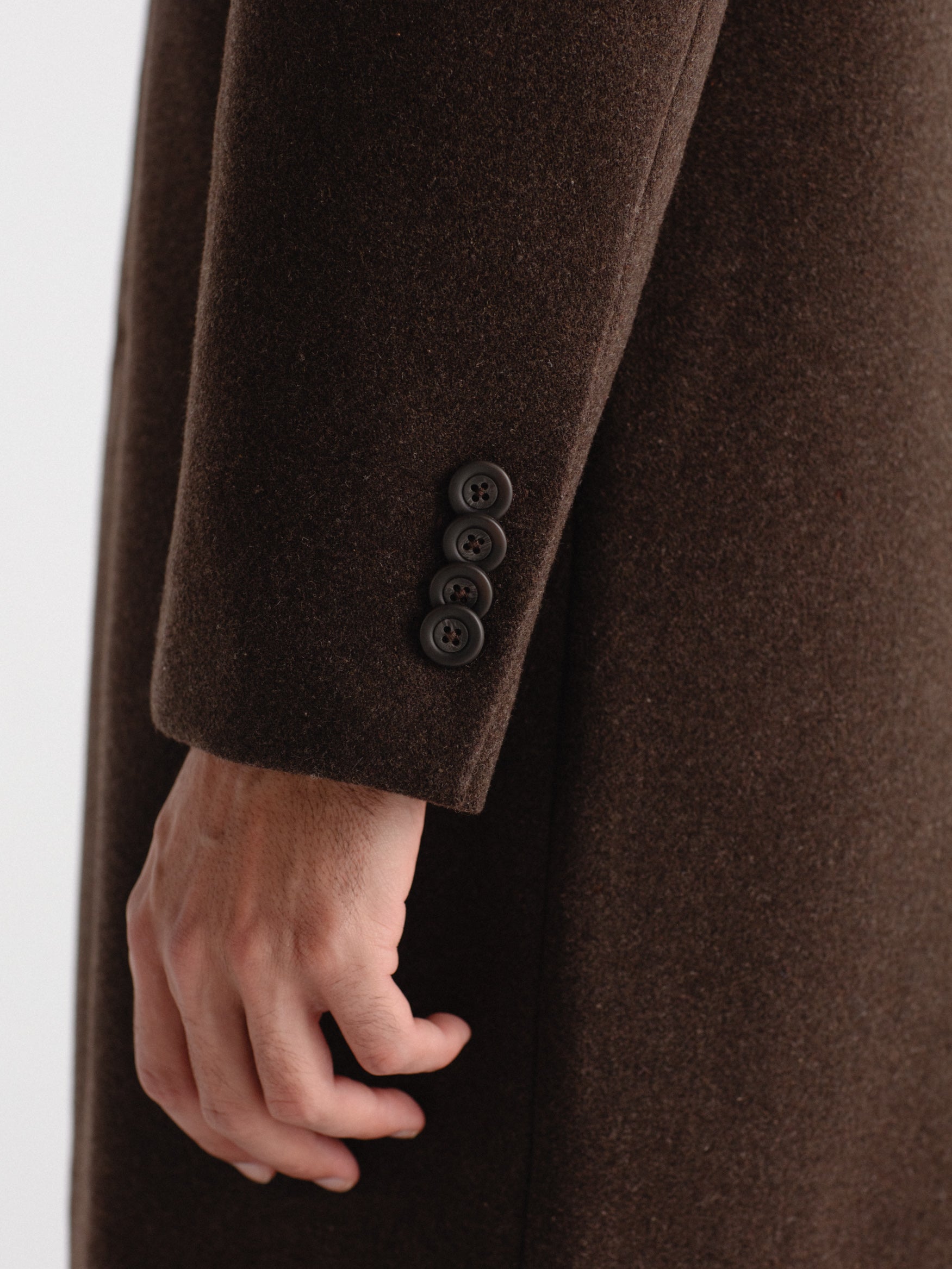 Abrigo lana cuello solapa