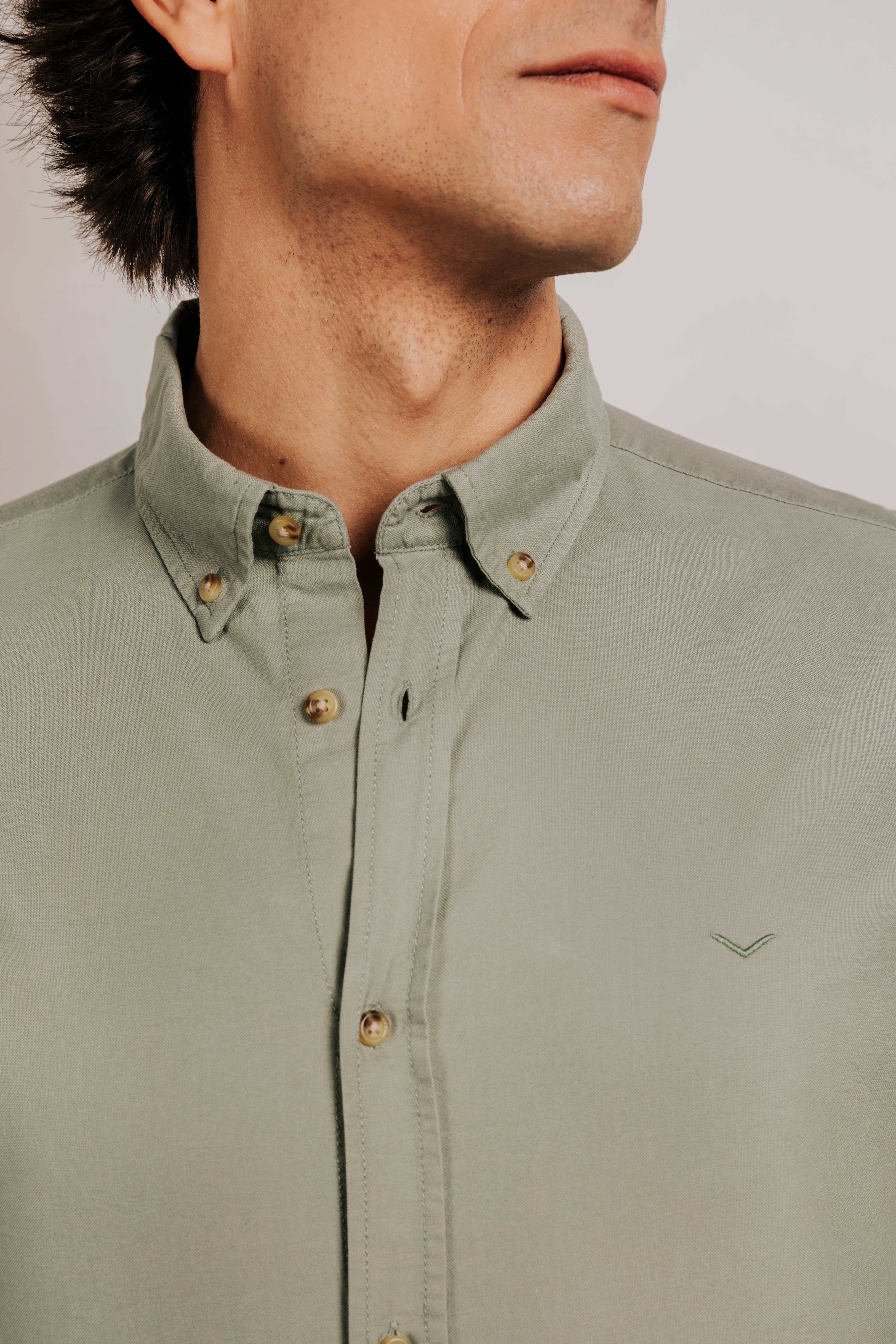 Camisa slim fit oxford algodón