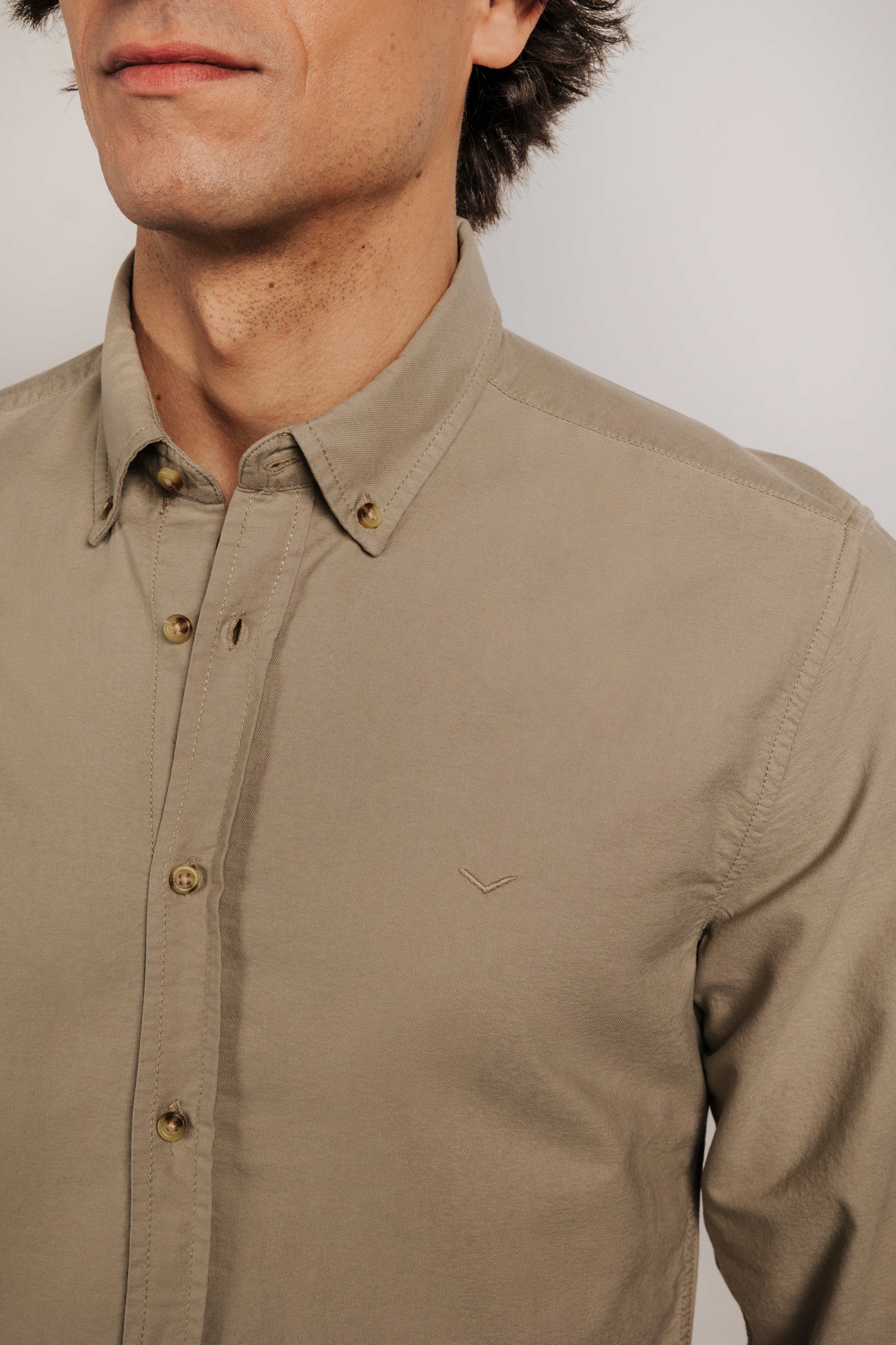 Camisa slim fit oxford algodón