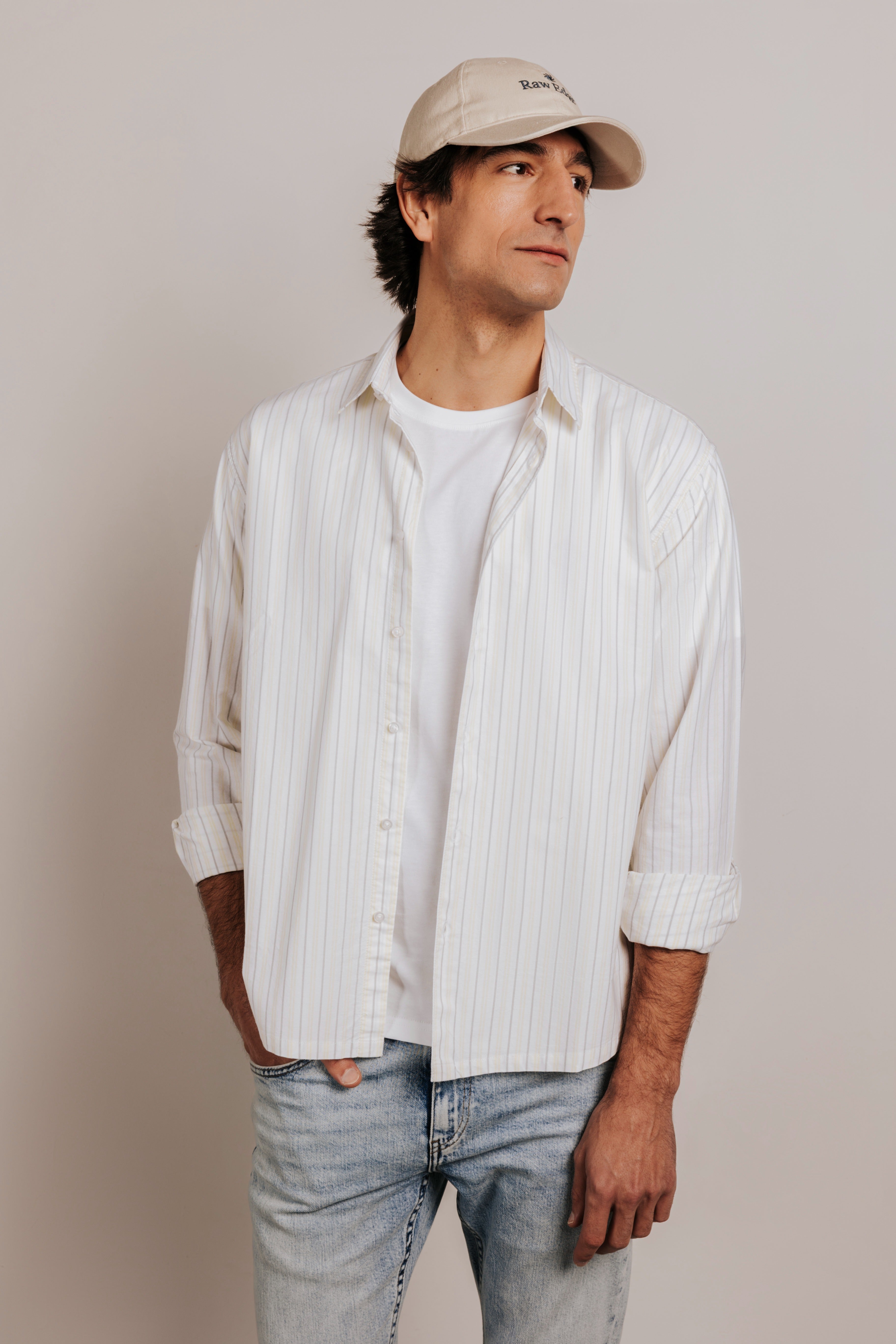 Camisa relaxed fit oxford rayas