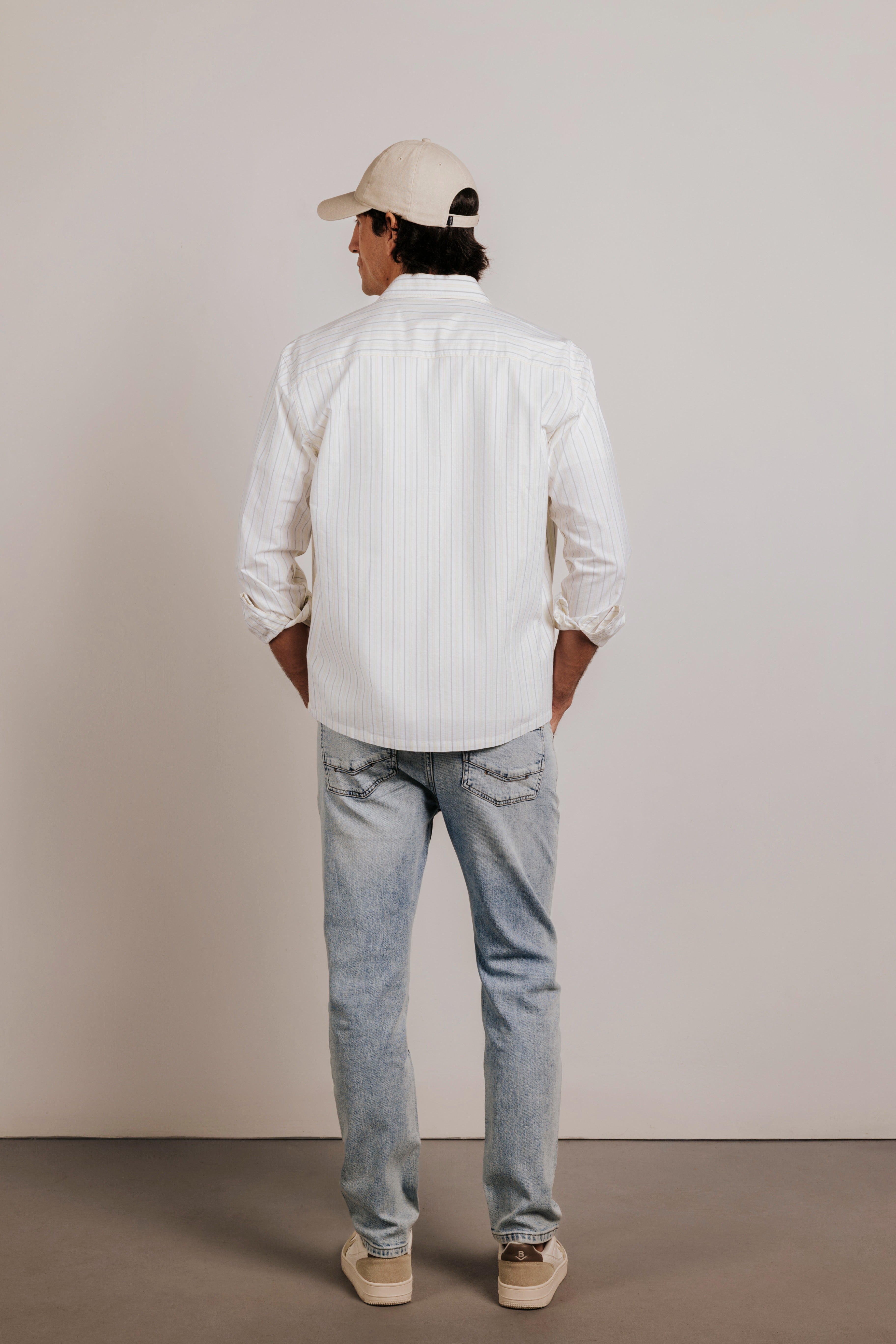 Camisa relaxed fit oxford rayas