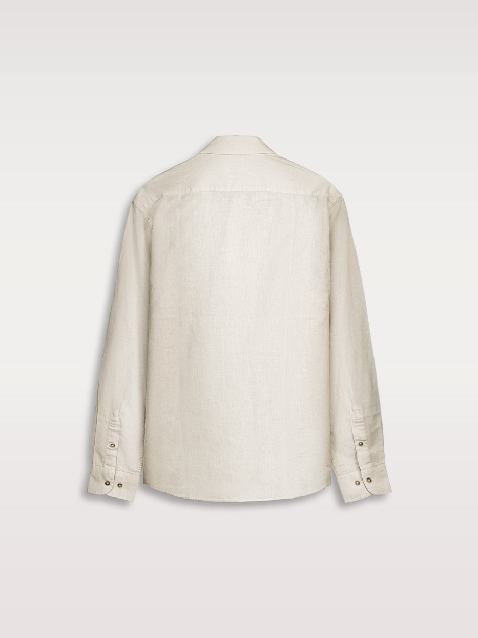 Camisa regular fit lino