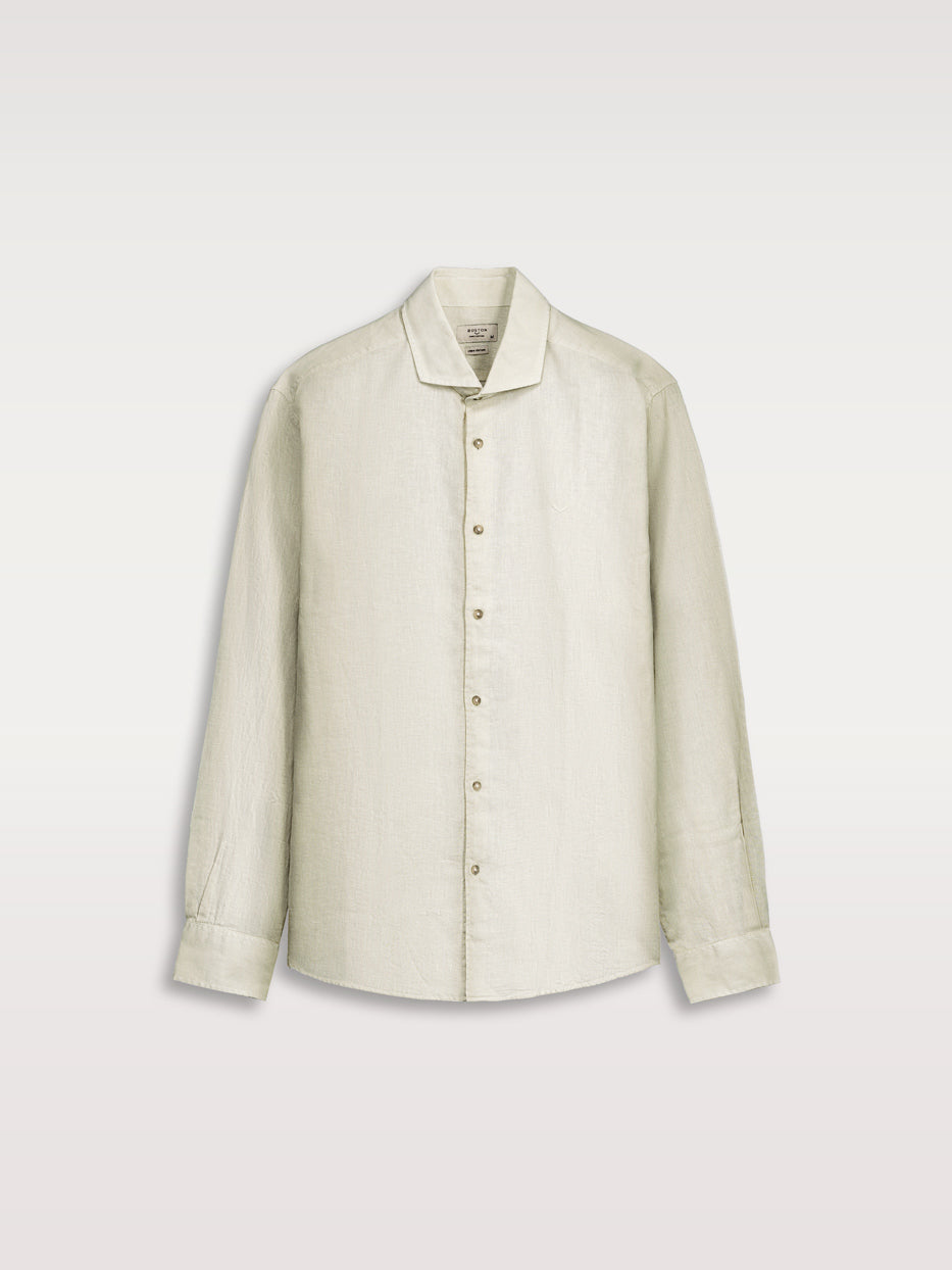 Camisa regular fit lino