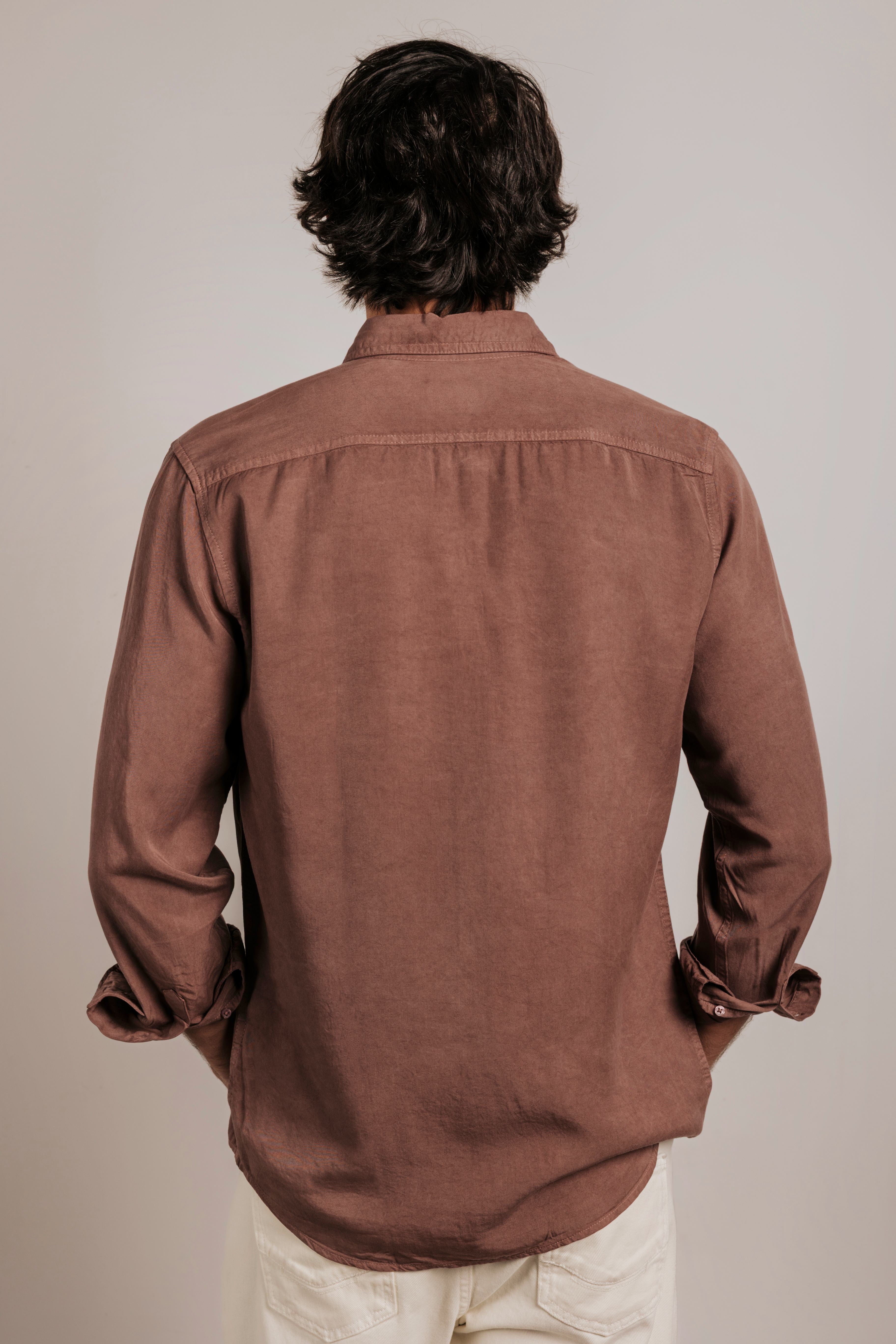 Camisa regular fit tencel