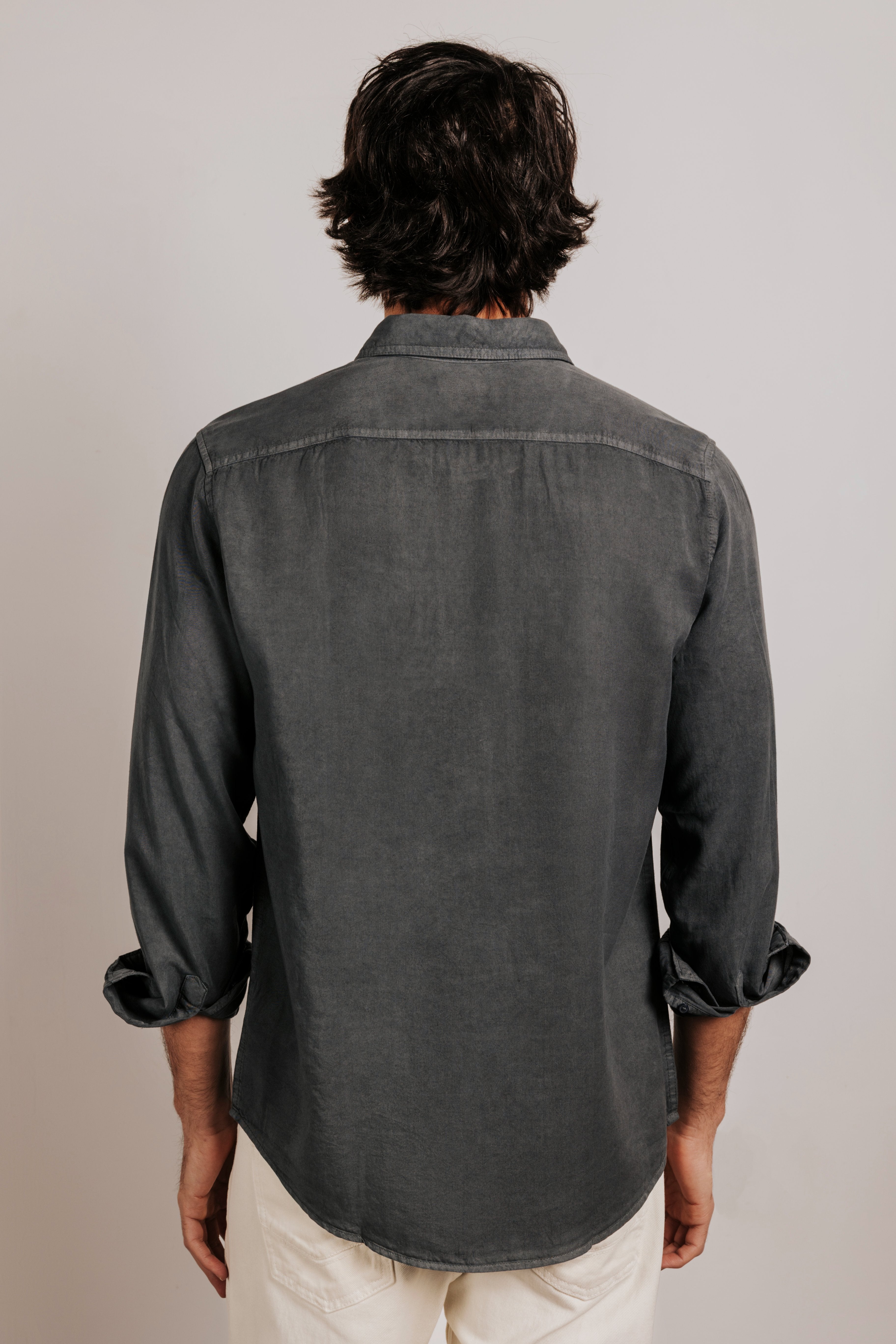 Camisa regular fit tencel