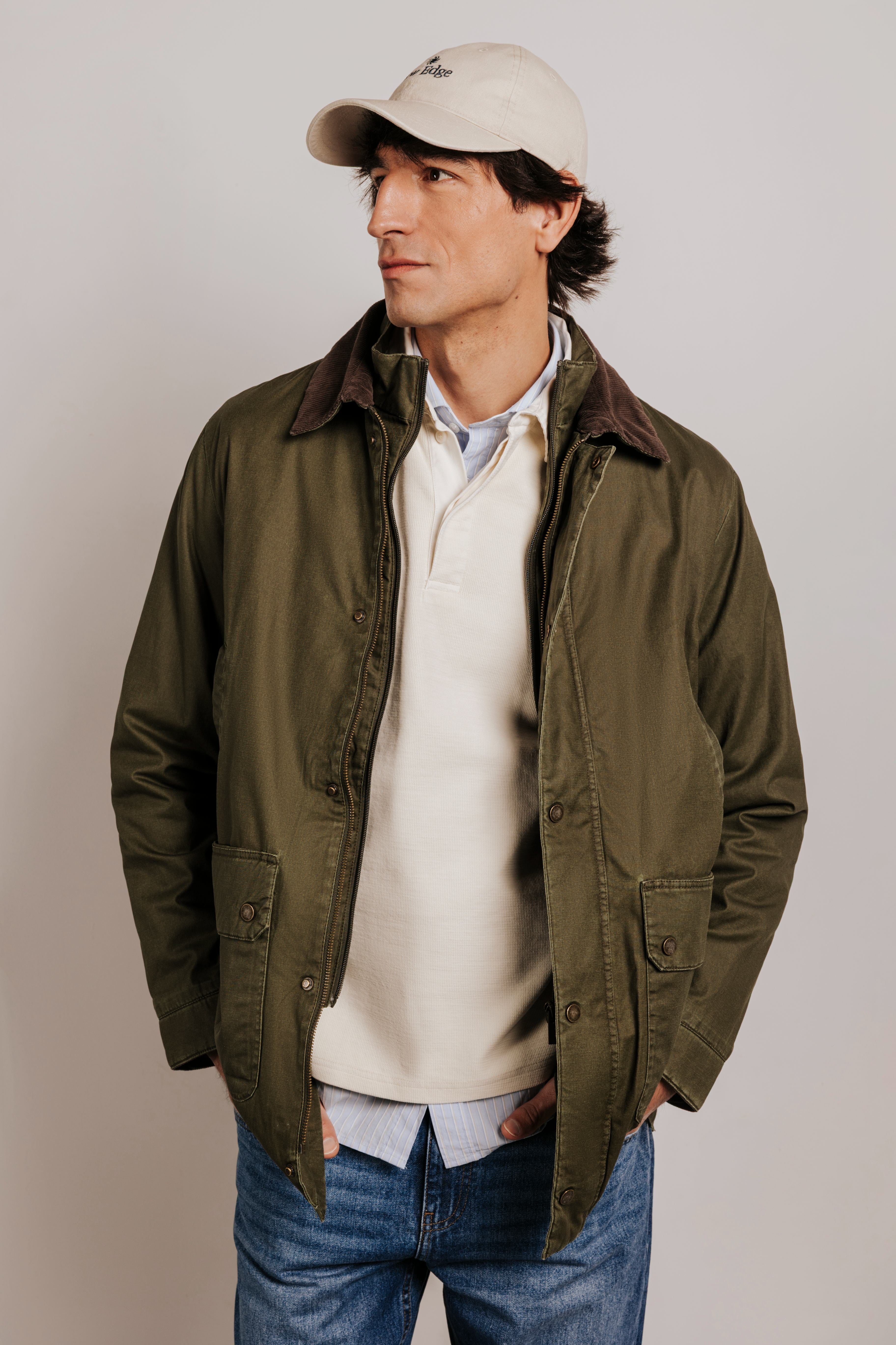 Chaqueta parka encerada