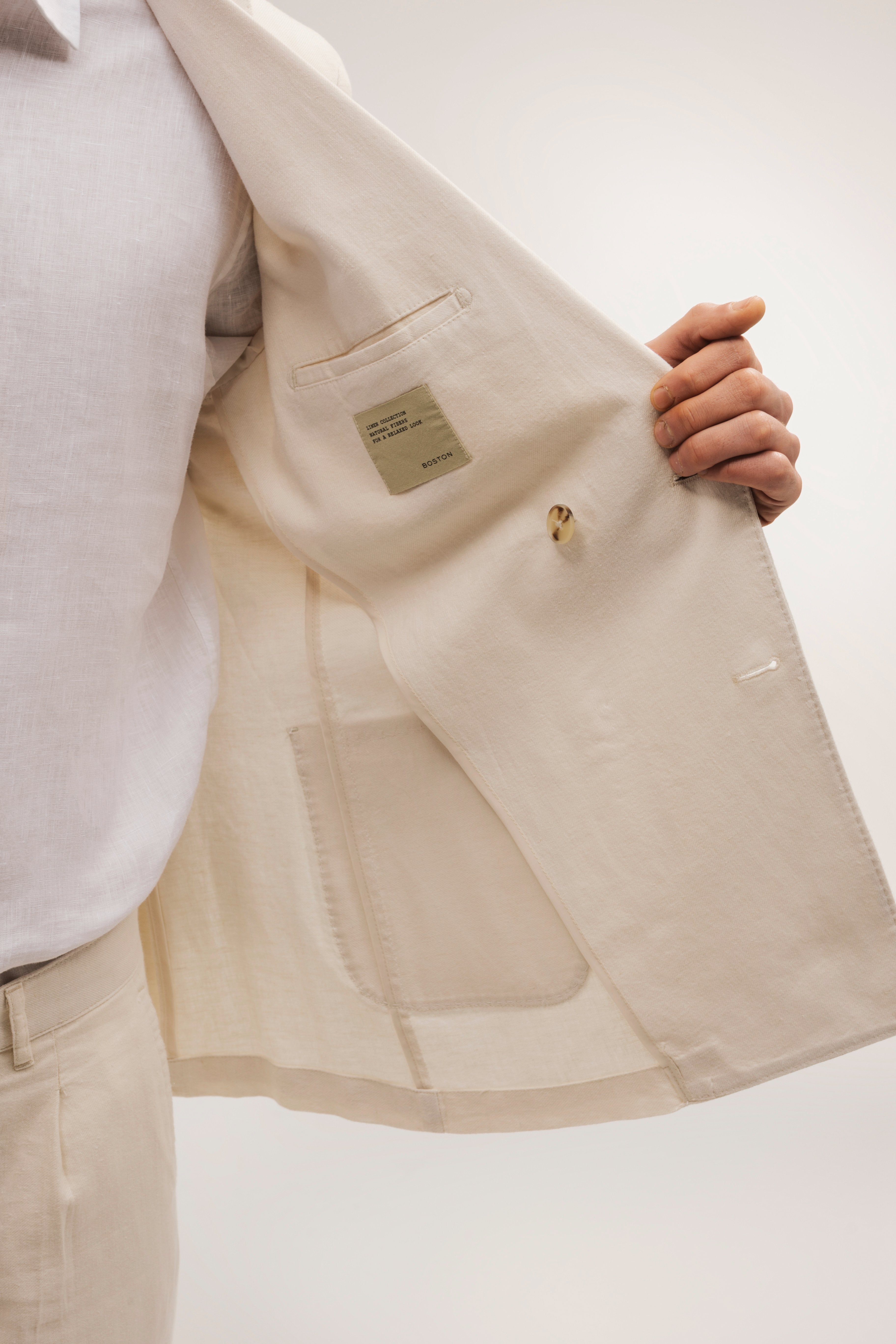 Americana cruzada lino