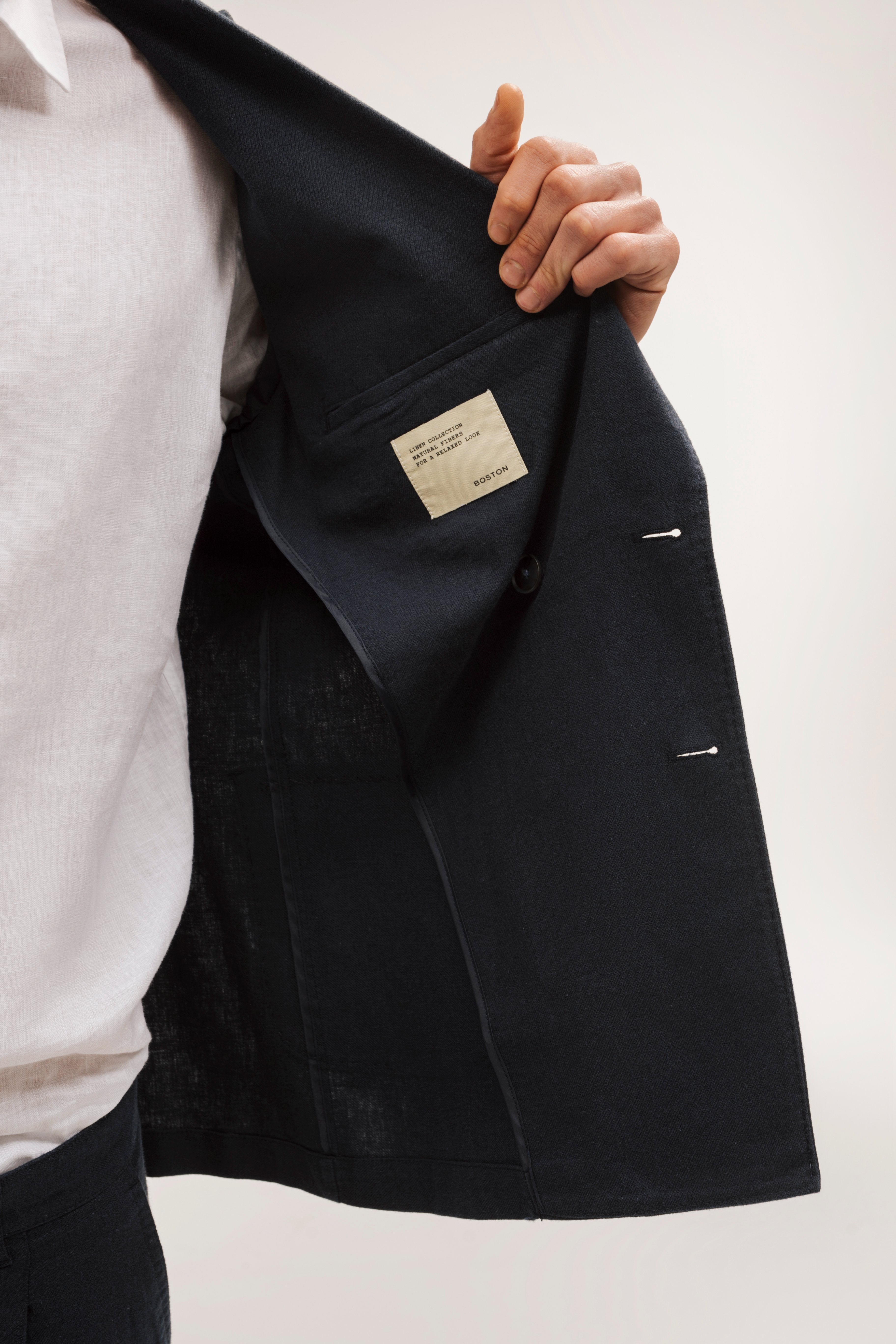 Americana cruzada lino