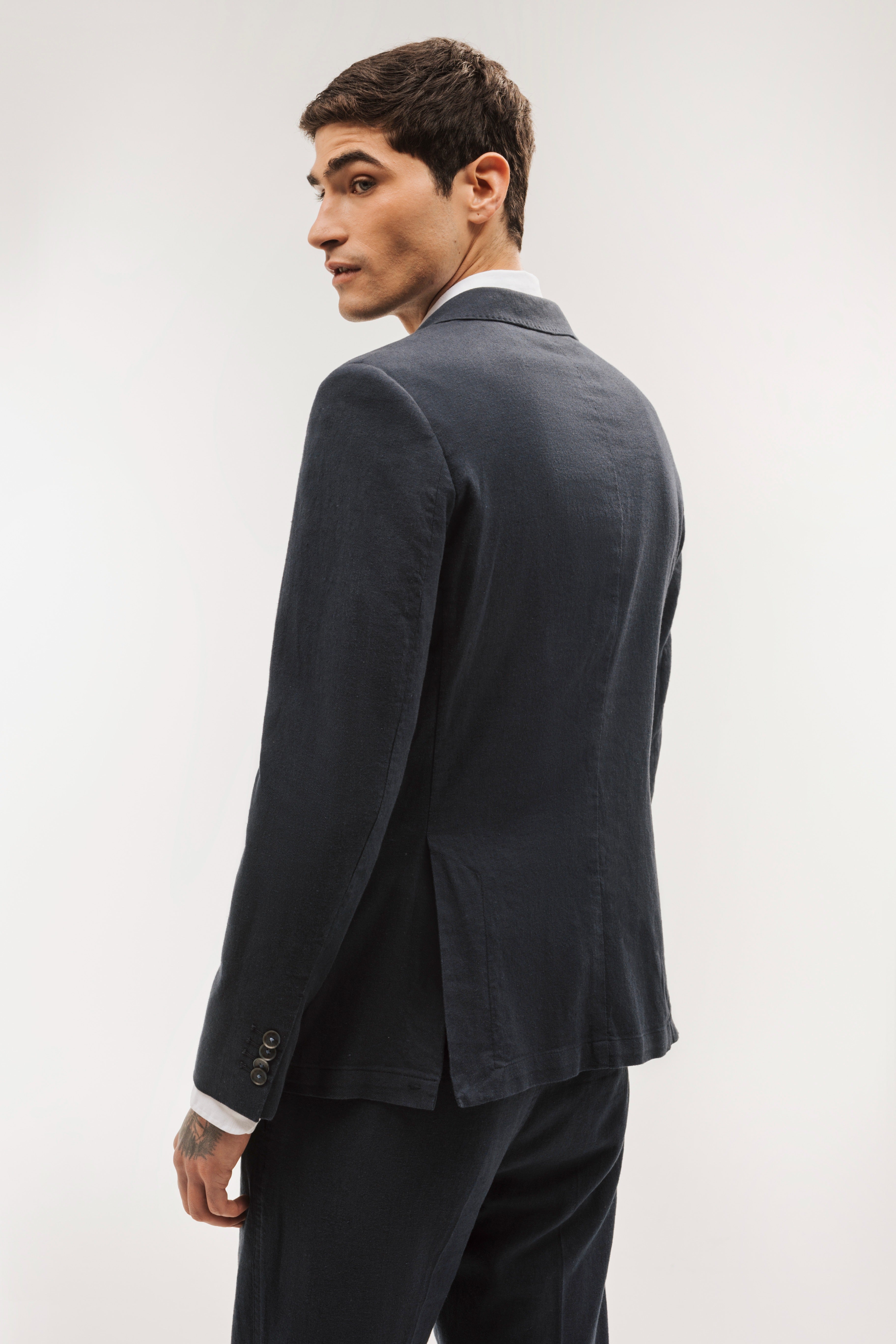 Americana cruzada lino