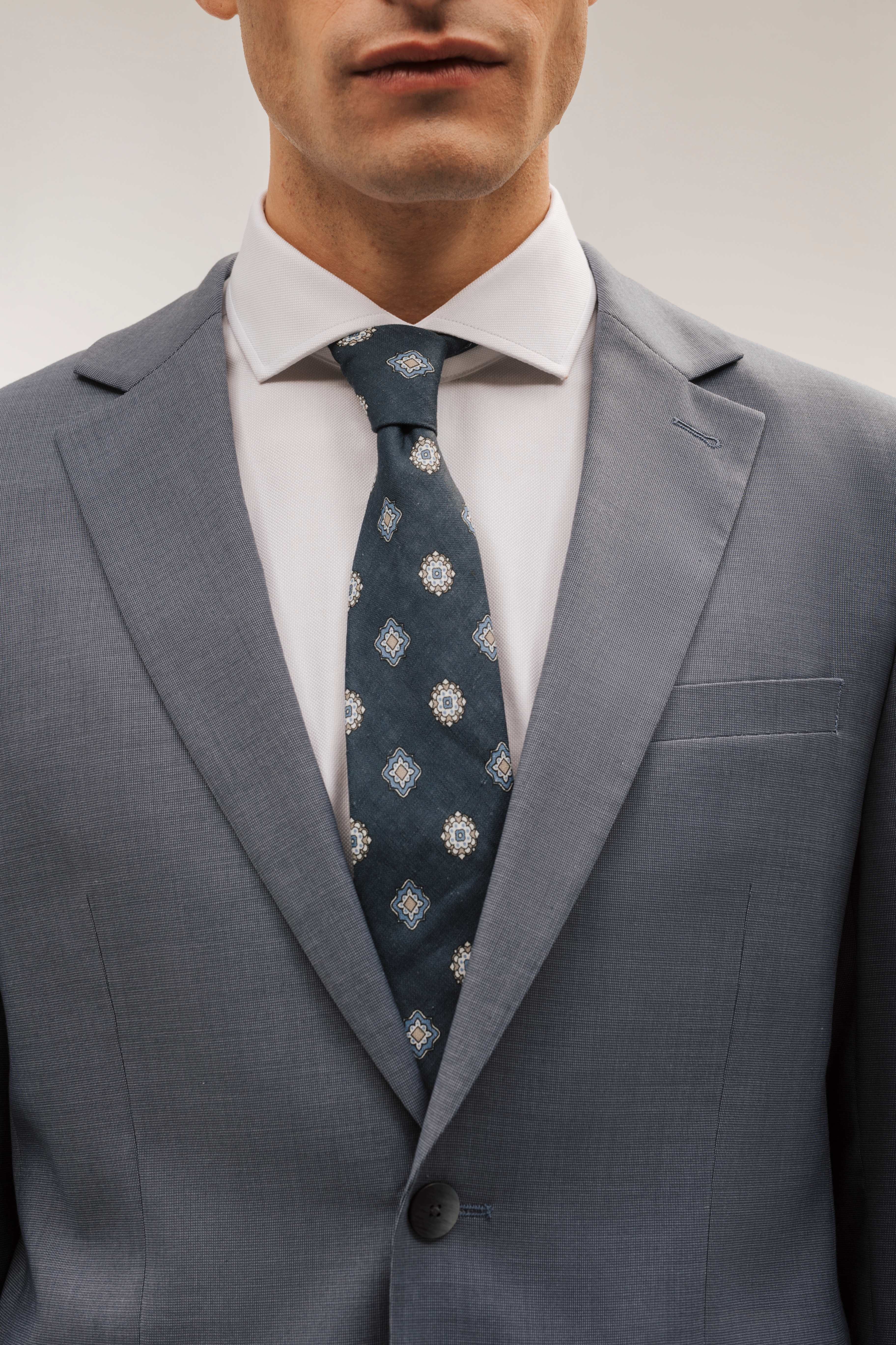 Americana traje slim fit falso liso