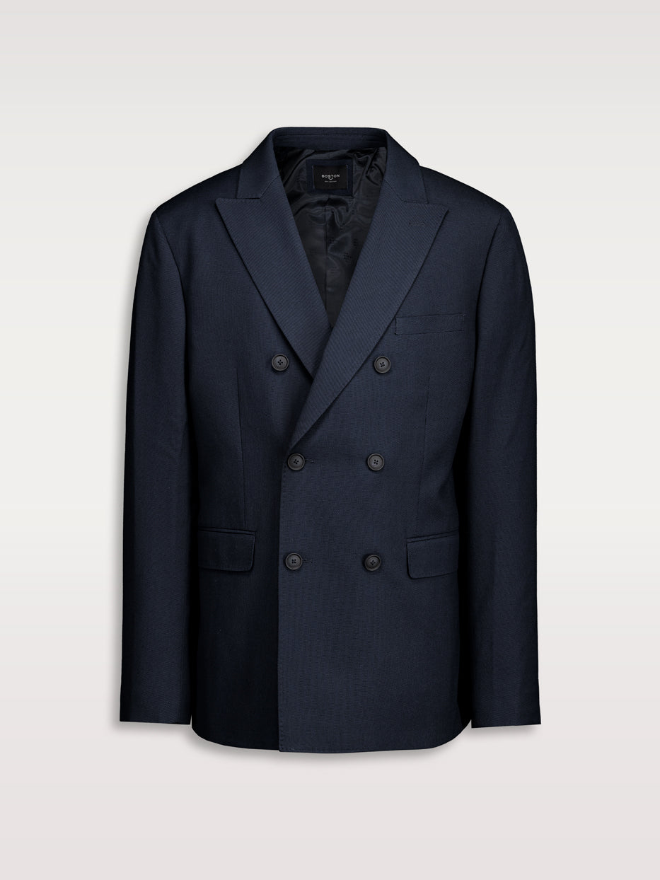 Americana traje cruzada slim fit falso liso