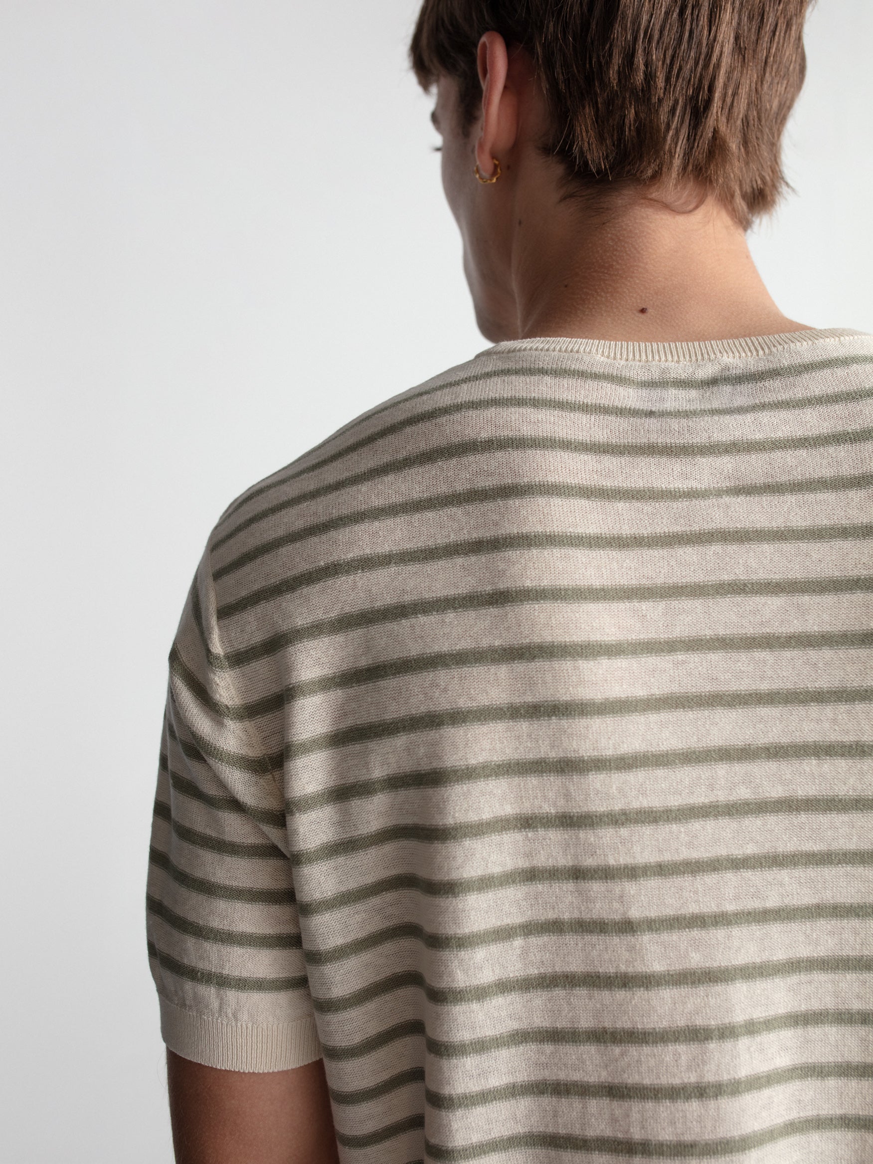 Striped knit t-shirt