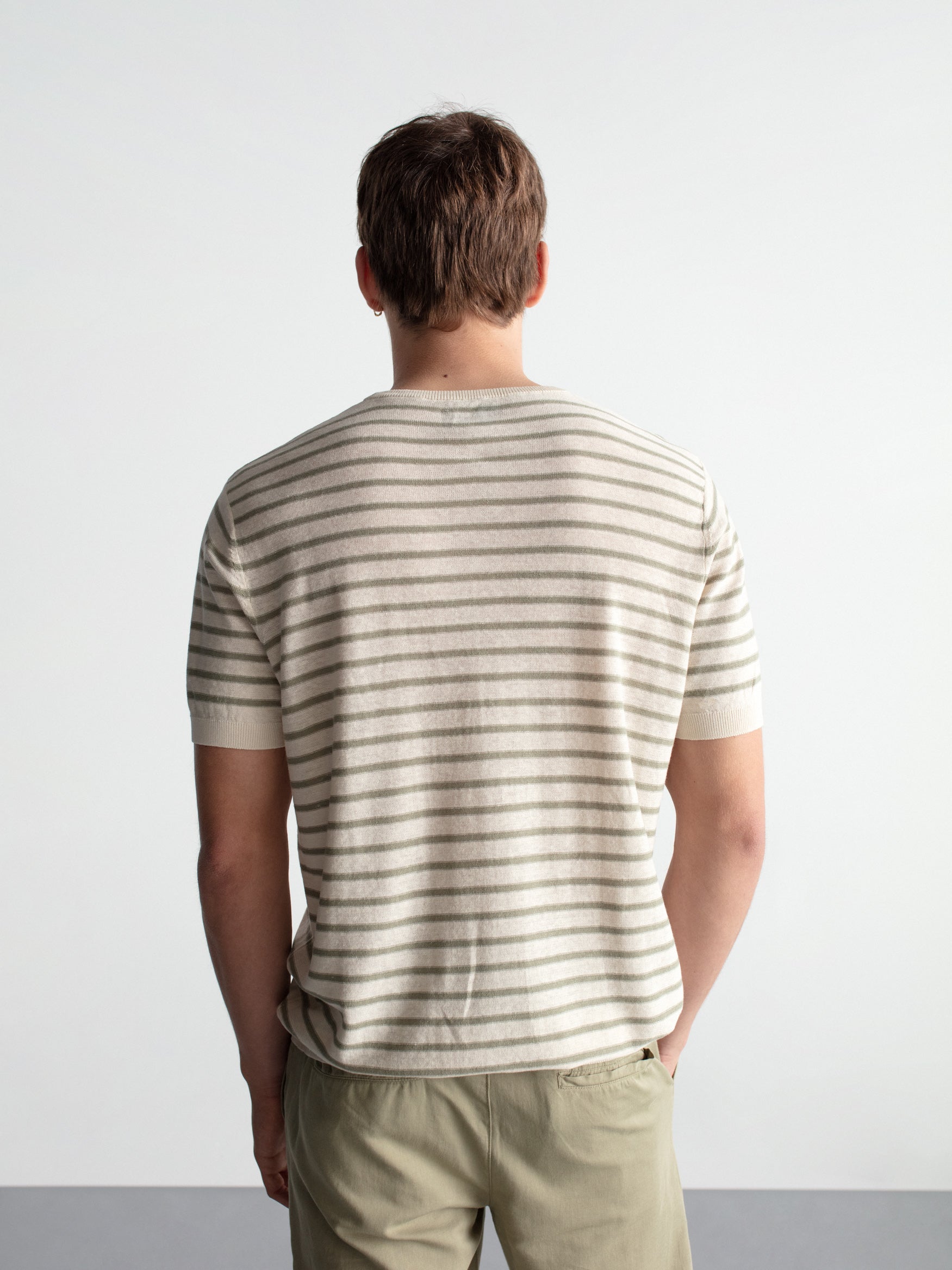 Striped knit t-shirt