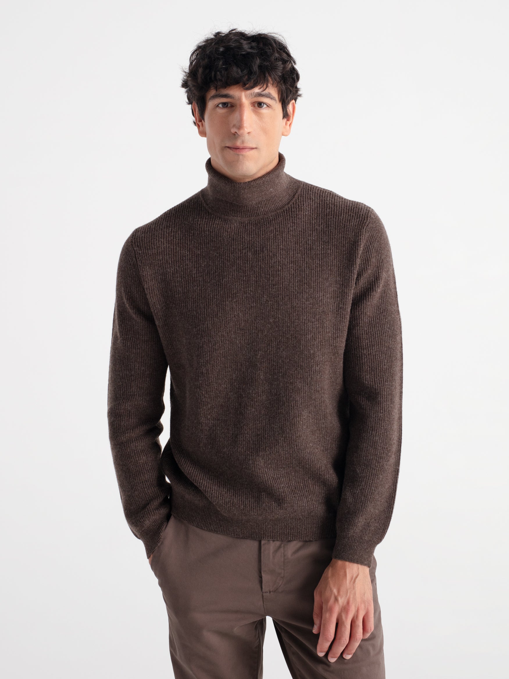 Jersey cuello alto punto ingles