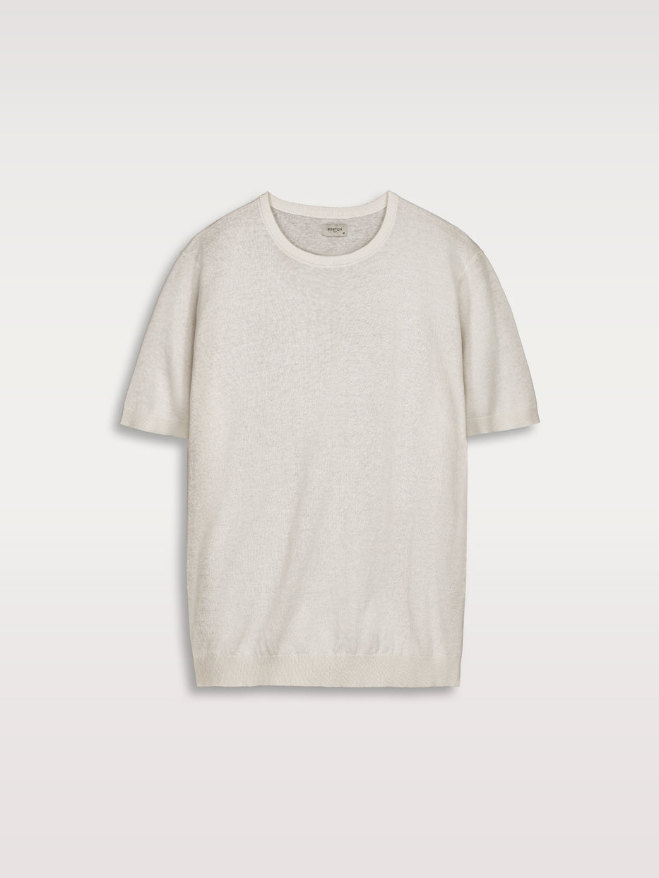 Short-sleeved knitted t-shirt