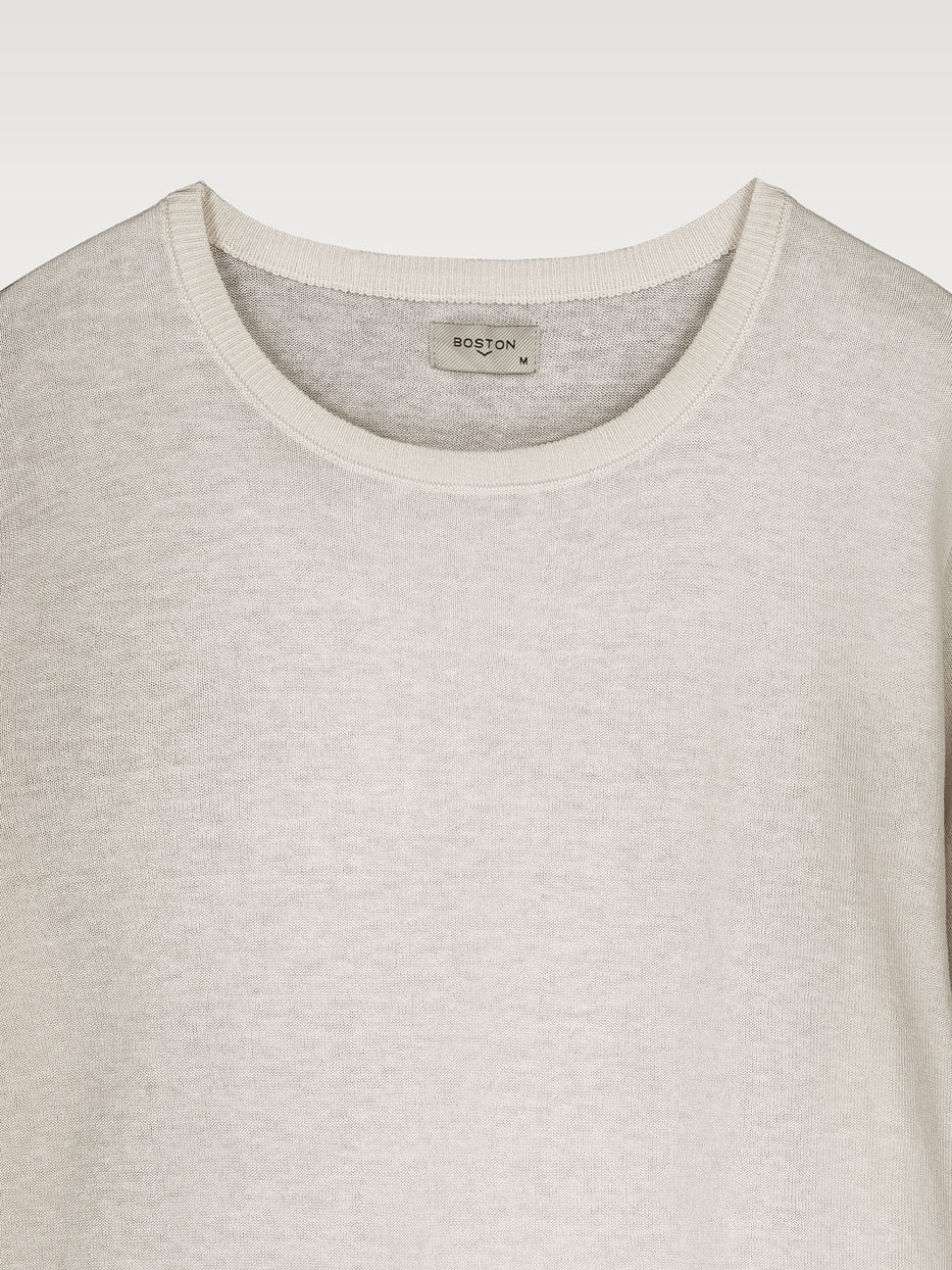 Short-sleeved knitted t-shirt