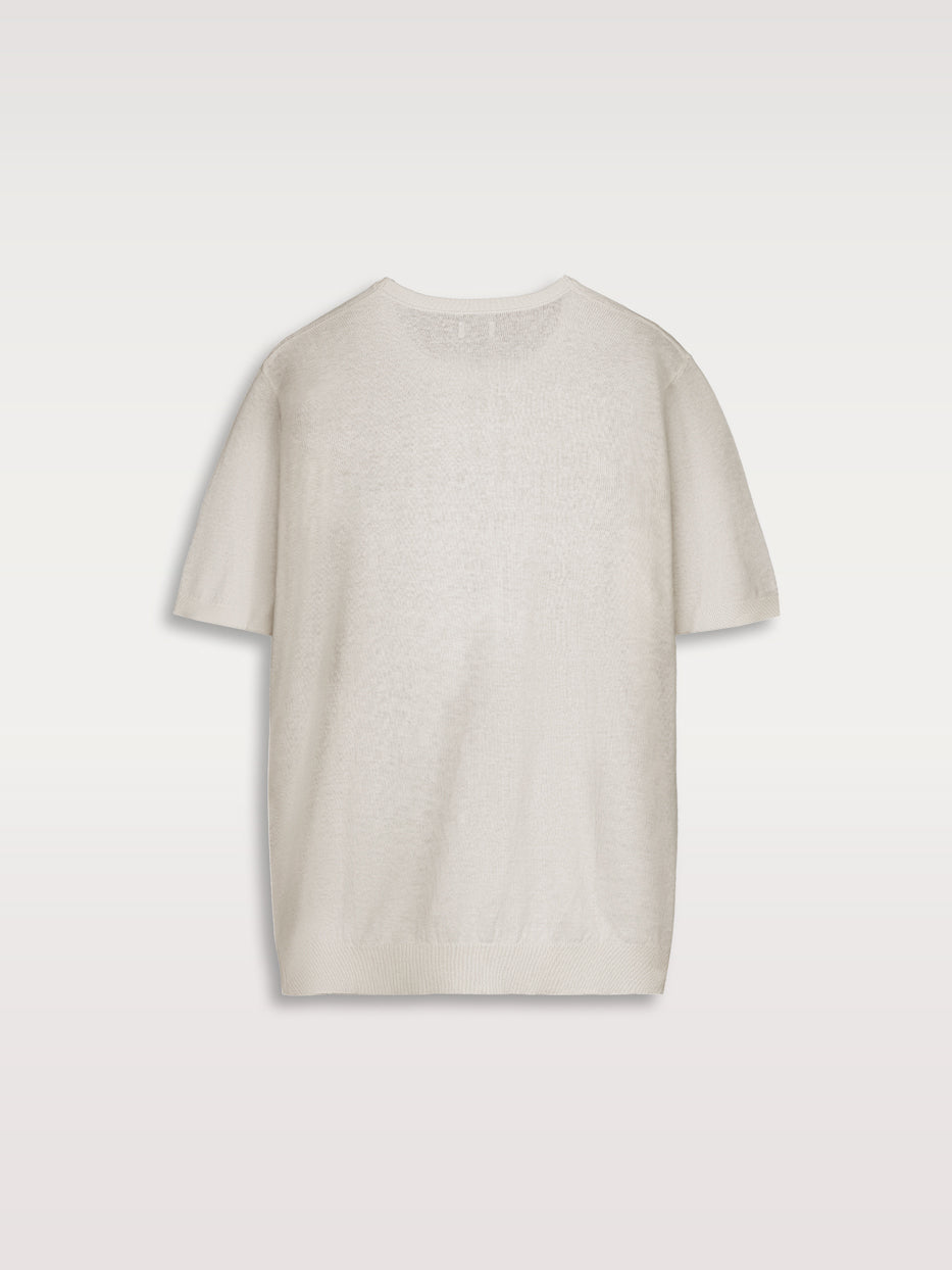 Short-sleeved knitted t-shirt