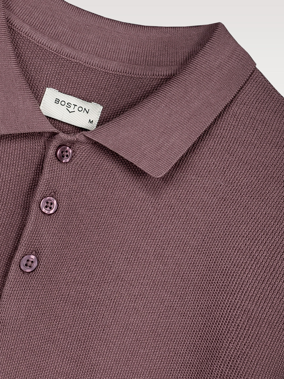 Polo shirt, short sleeve, structured knit